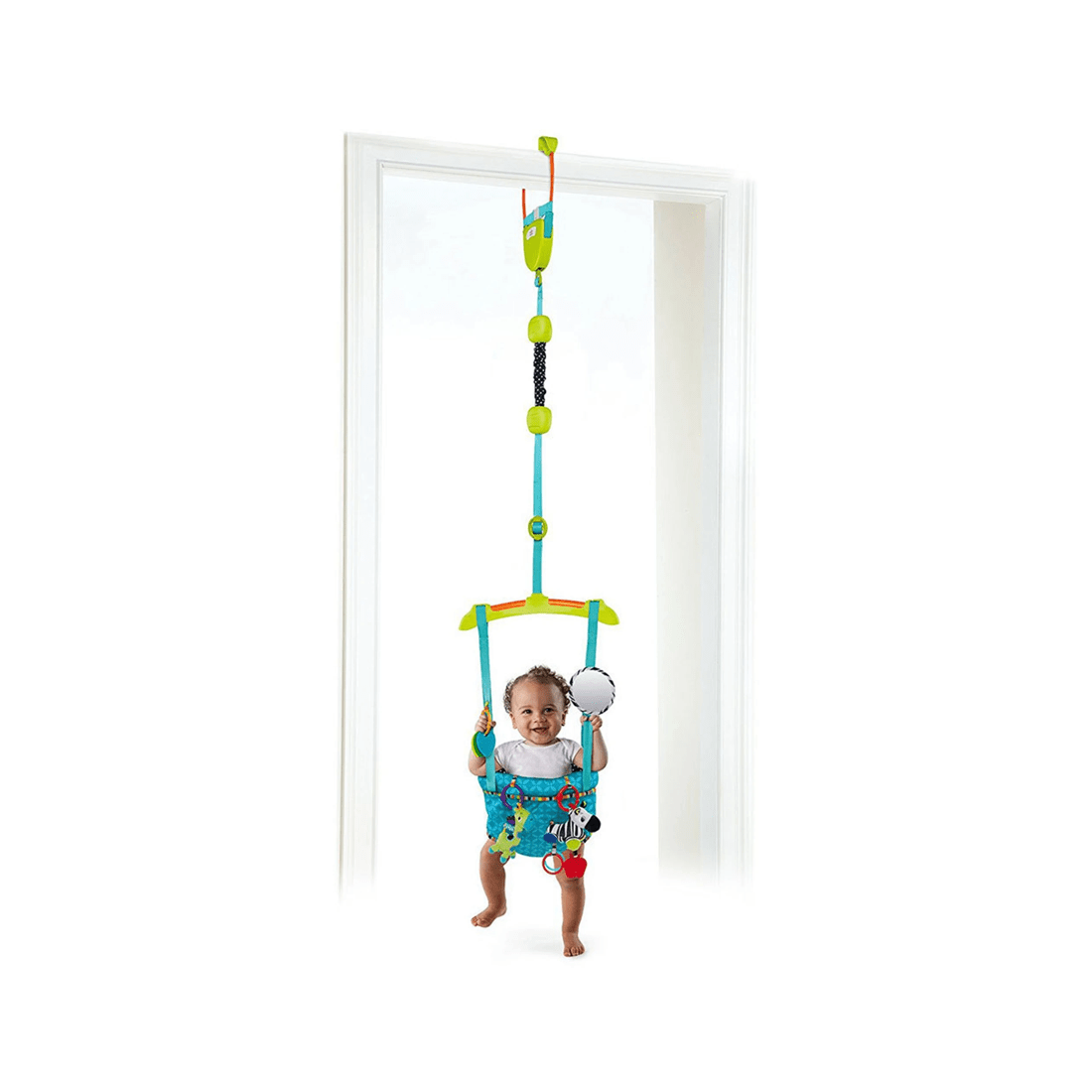 2 Bright Starts Baby Bounce N Spring Deluxe Door Clamp Jumper With Plush Toys Mirror
 - Multi, 2 of 7