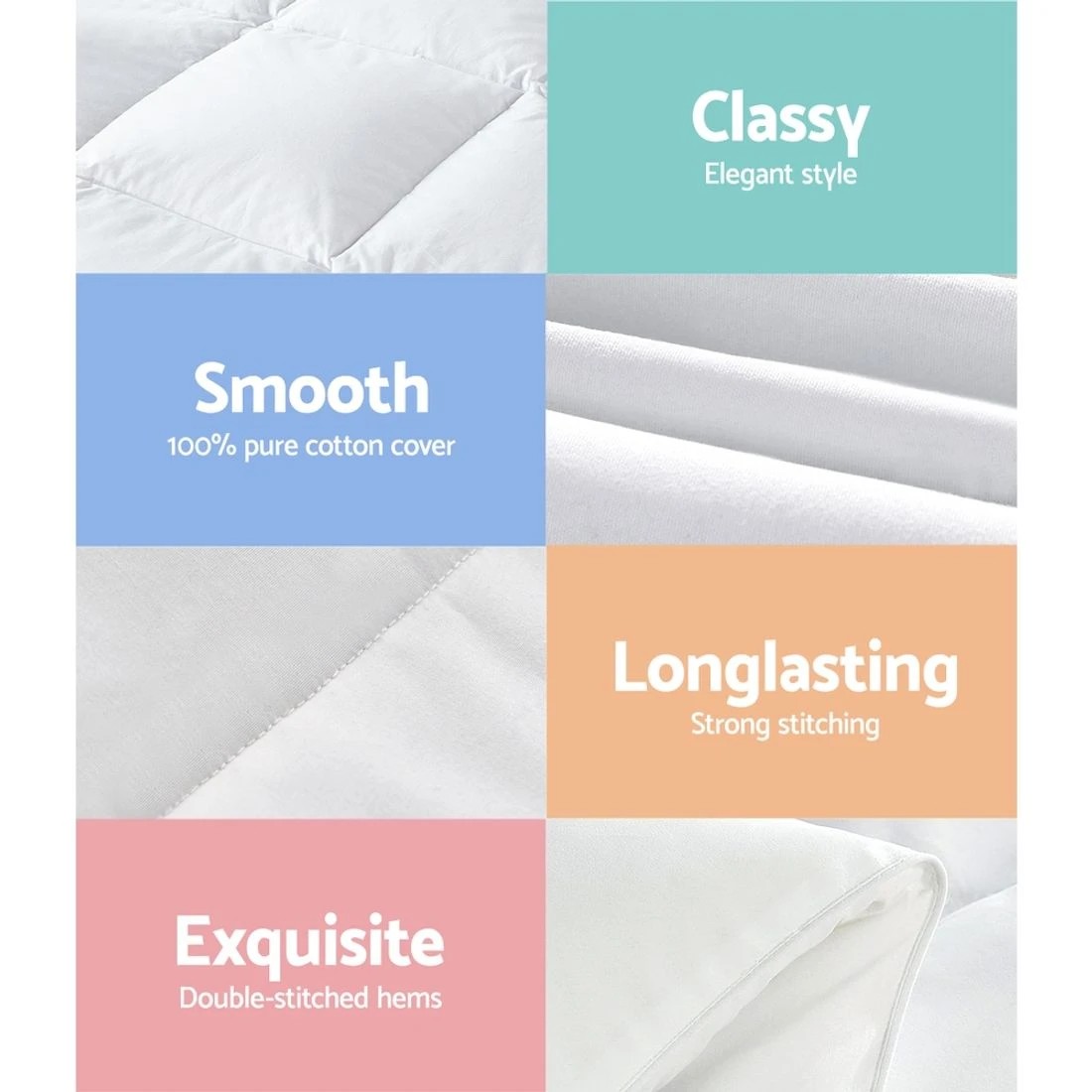 8 Giselle Bedding 800GSM Goose Down Feather Quilt King - King Bed - White, 8 of 8