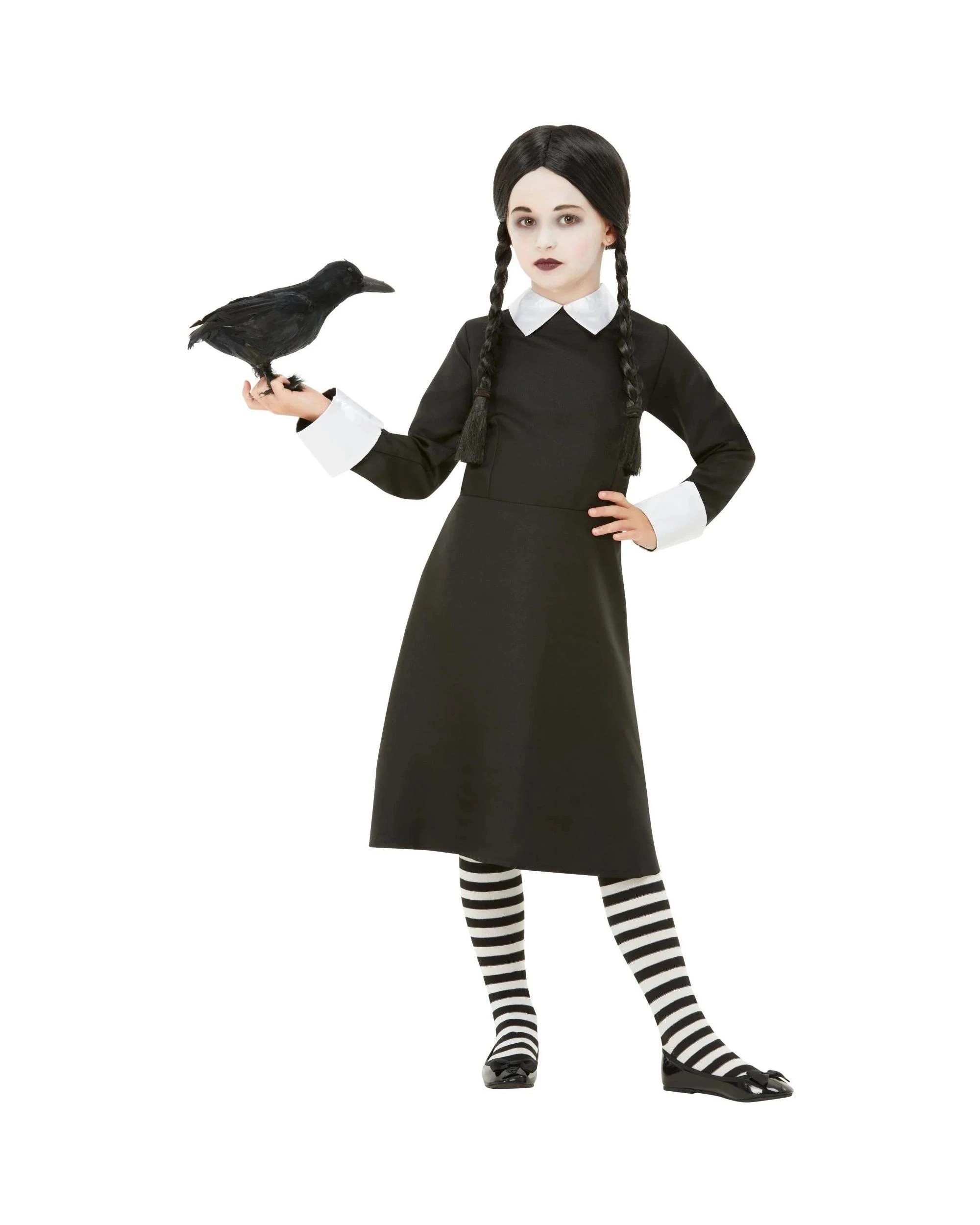 1 Gothic School Girl Black Dress Child Costume Size S 4-6 Years, 1 of 3