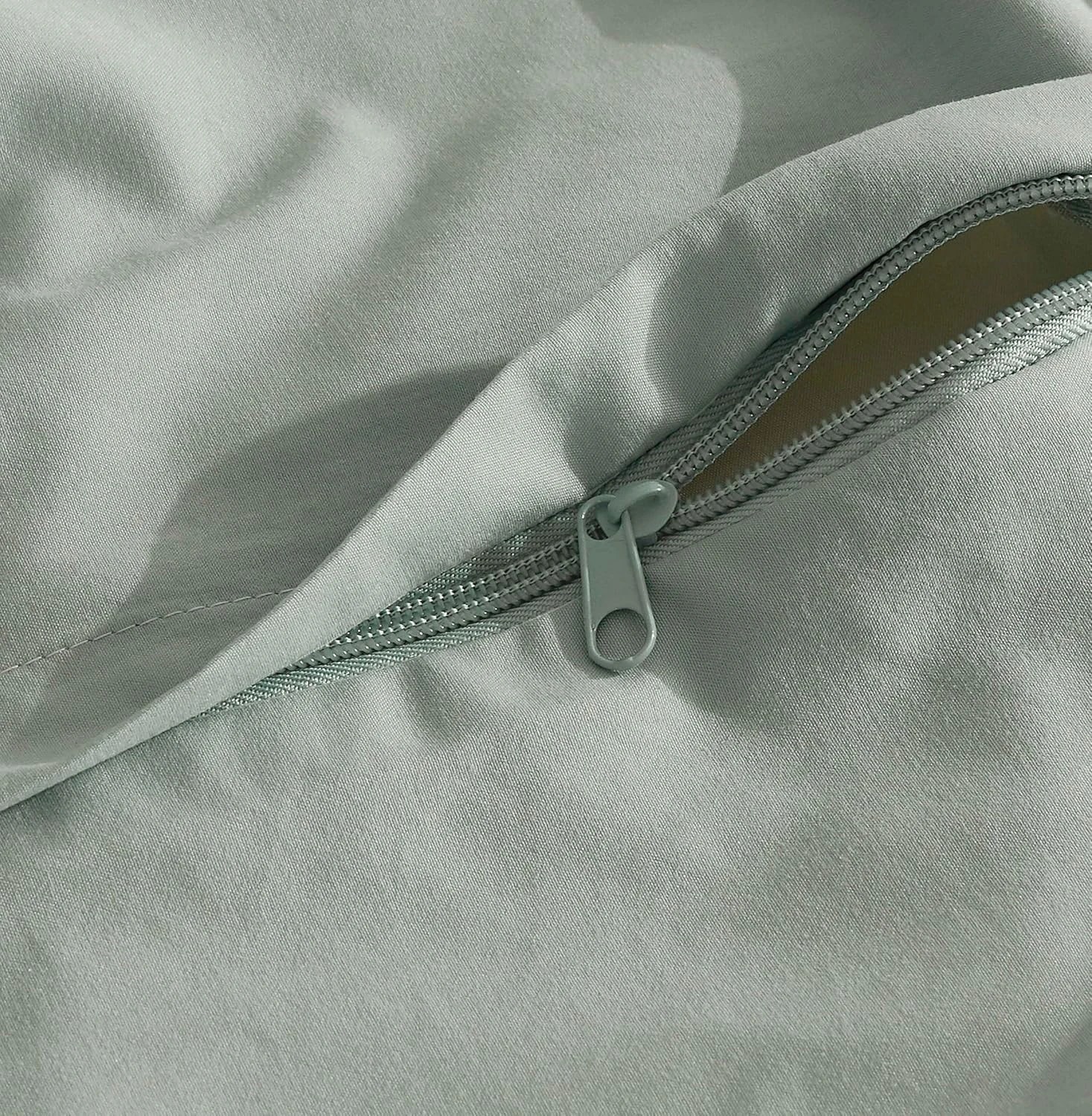 3 CleverPolly 100% Vintage Washed Microfibre Quilt Cover Set - Sage - Double Bed, 3 of 6