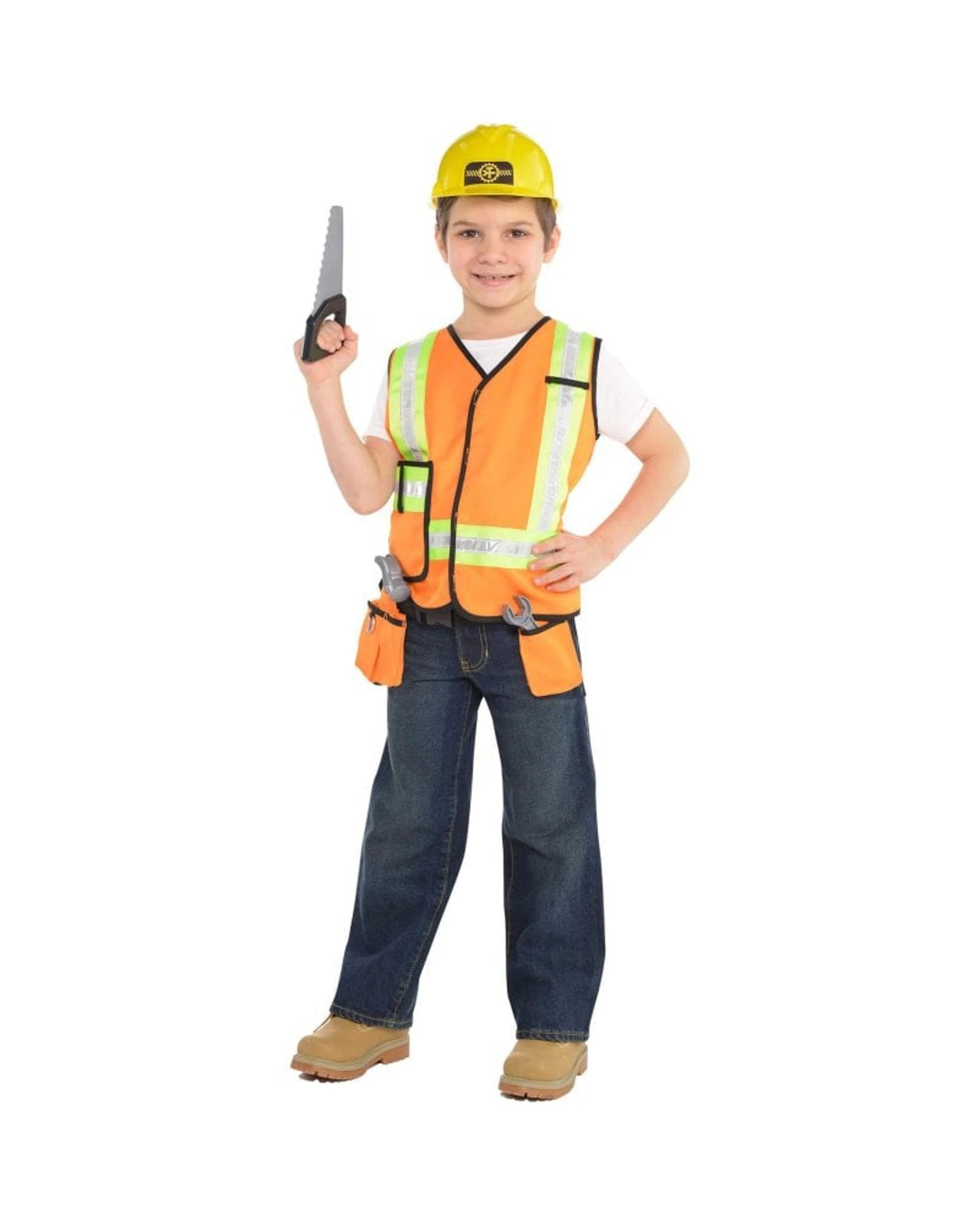 1 Construction Worker Child Costume Size 4-6 Years, 1 of 1
