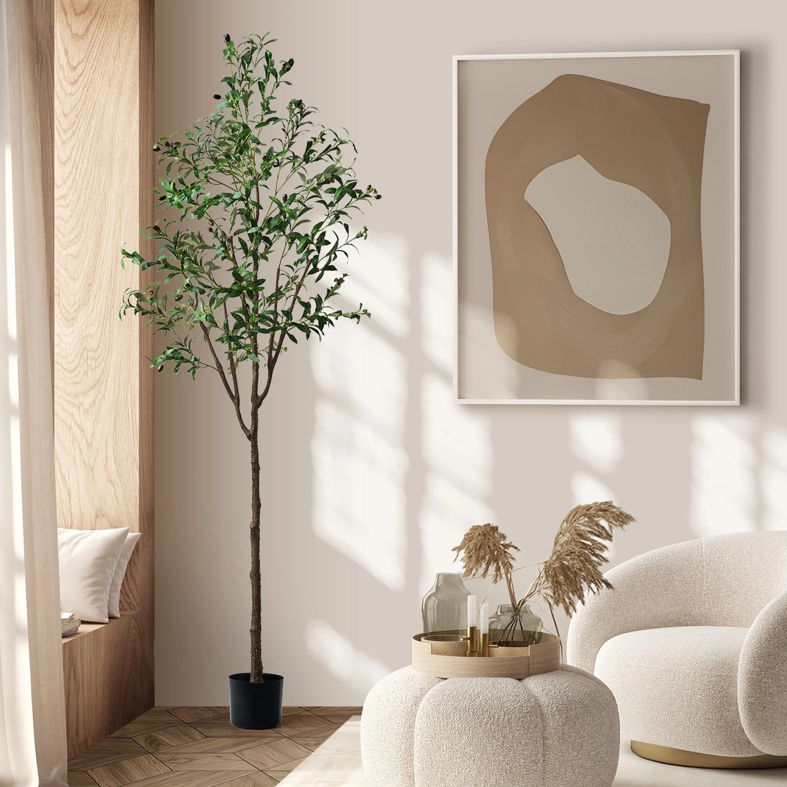 4 Livsip 210cm Artificial Olive Tree Lifelike Faux Potted Plant - Green, 4 of 10