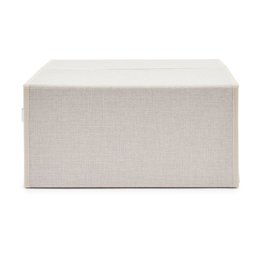 8 Linen Look Large Bed Linen Box - Beige, 8 of 10