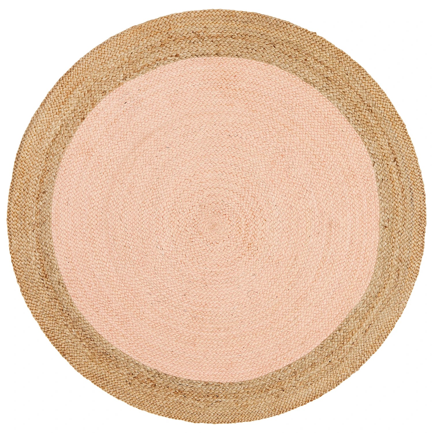 2 Common Ground Rugs Solace Polo 120x120cm Round - Small Handwoven Jute Rug - Pink, 2 of 6