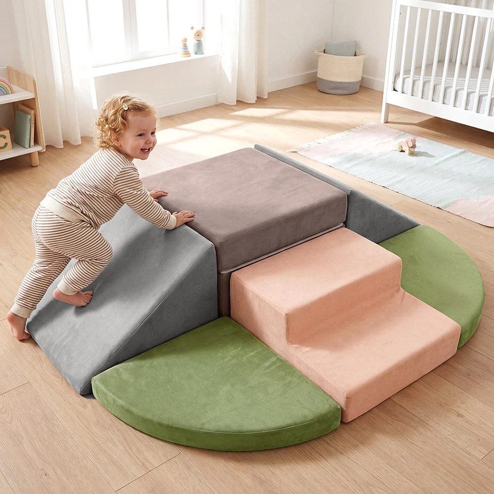 3 PlayPals 6PCS Kids Foam Climbing Blocks Set Soft Indoor Crawl Activity Toys - Multi, 3 of 3