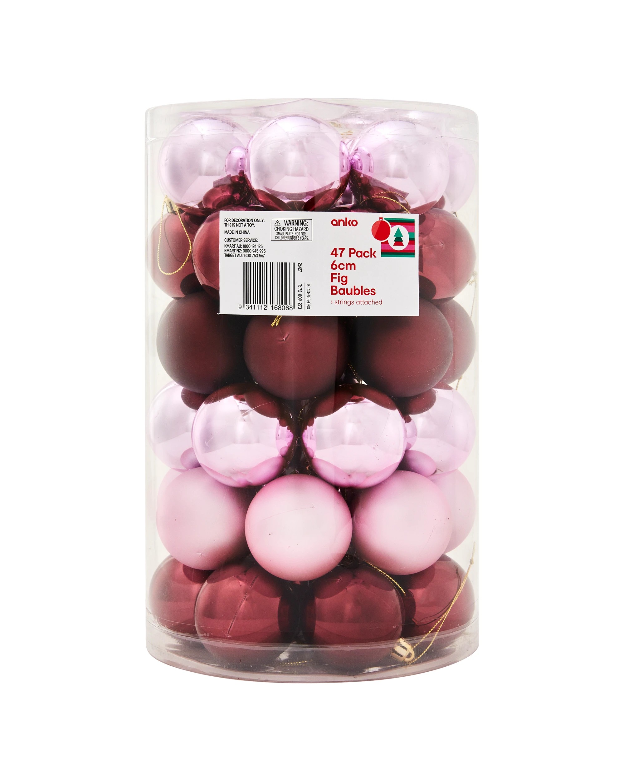 8 47 Pack 6cm Fig Baubles, 8 of 8