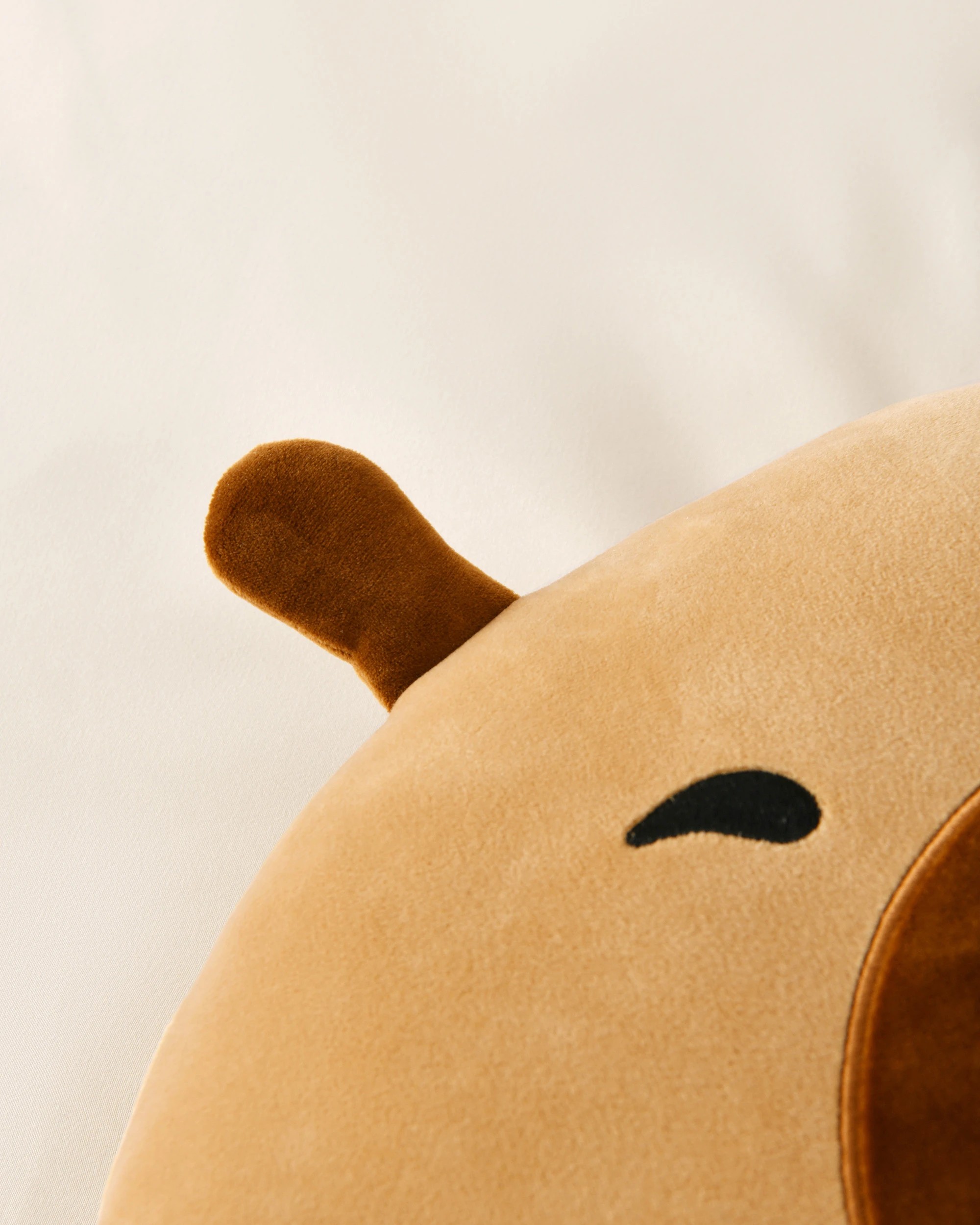 4 Jack & Ava Tofu the Capybara Plush Velour Cushion - Brown, 4 of 5