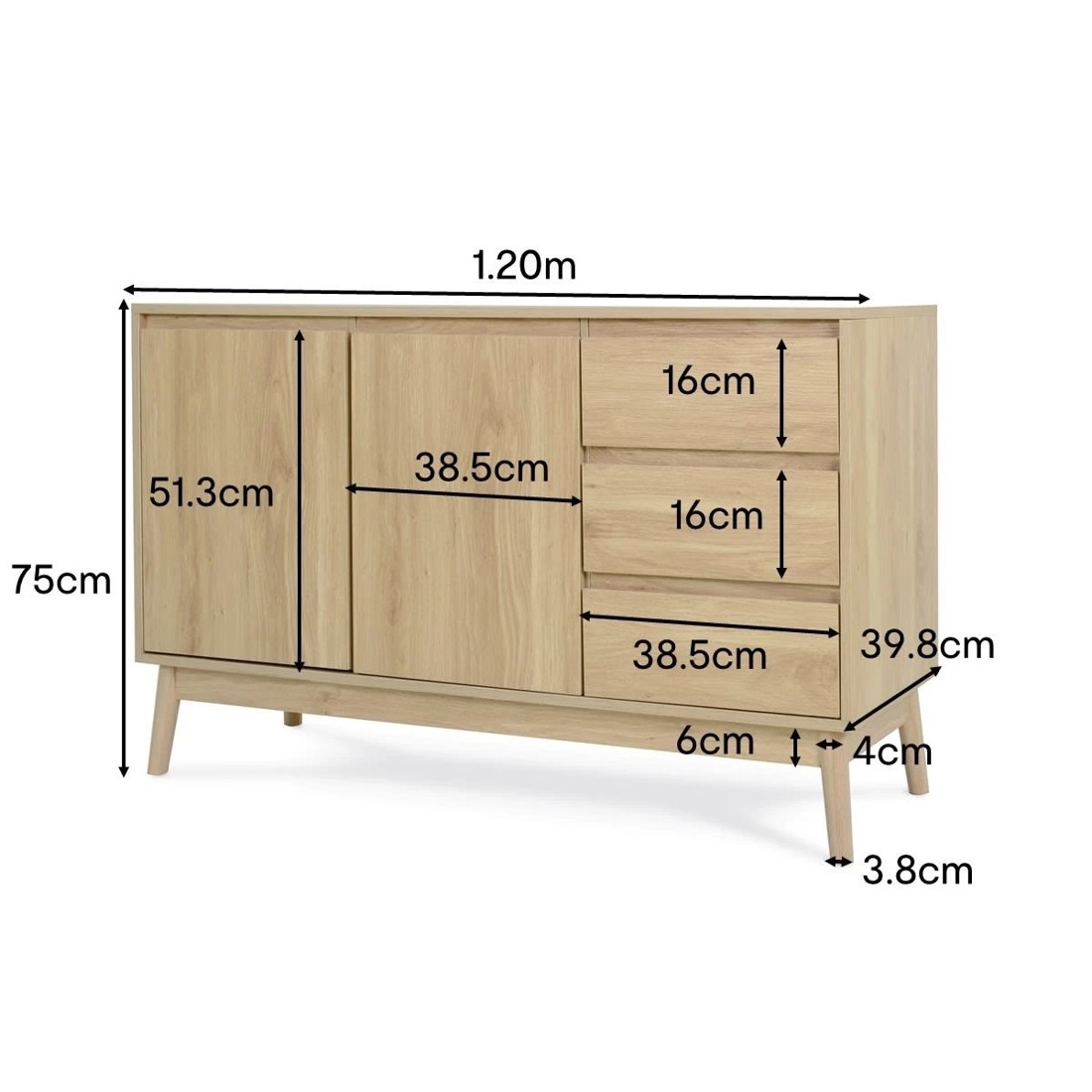 9 Thorne Buffet Unit with Adjustable Shelves, 9 of 9