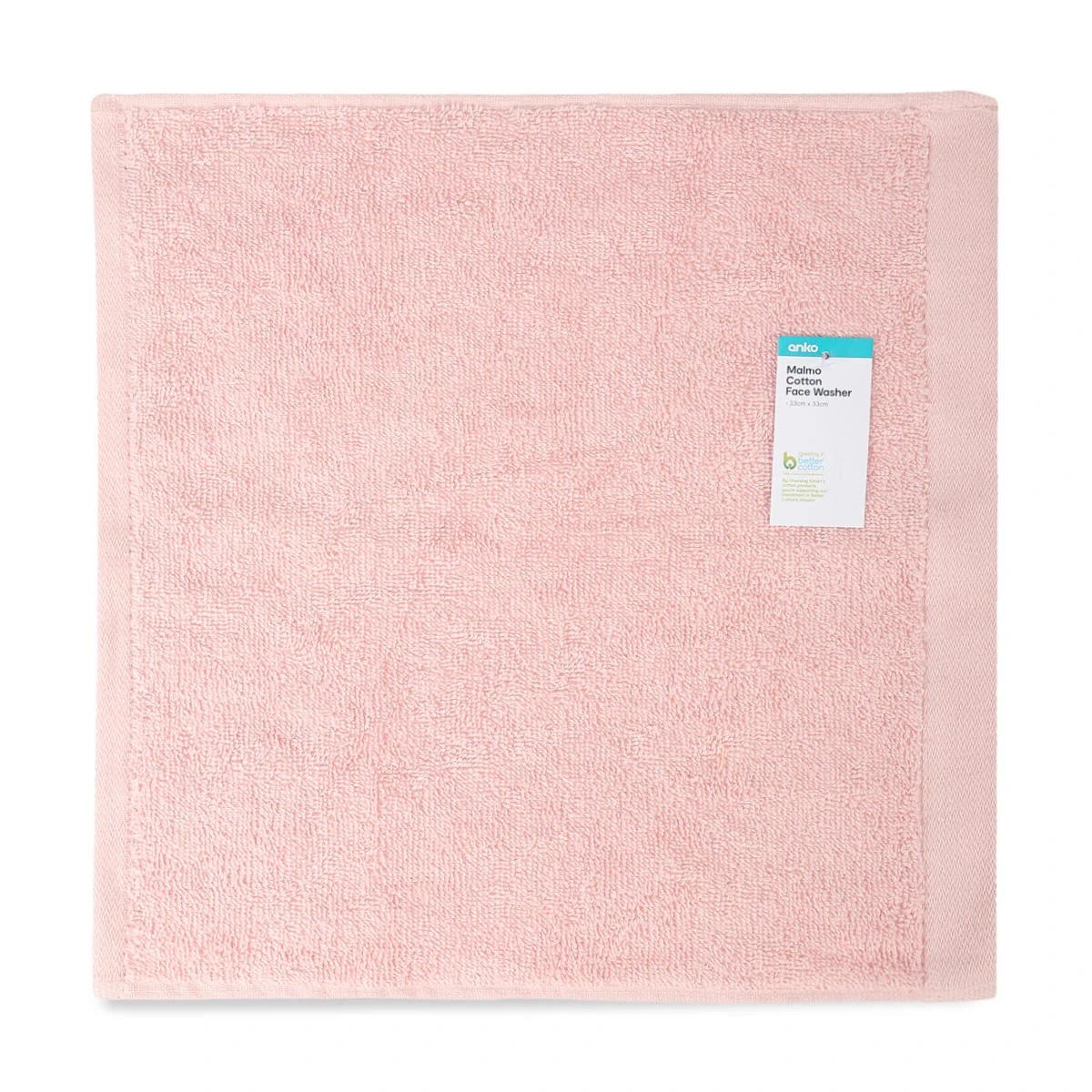 5 Malmo Cotton Face Washer - Pink, 5 of 5