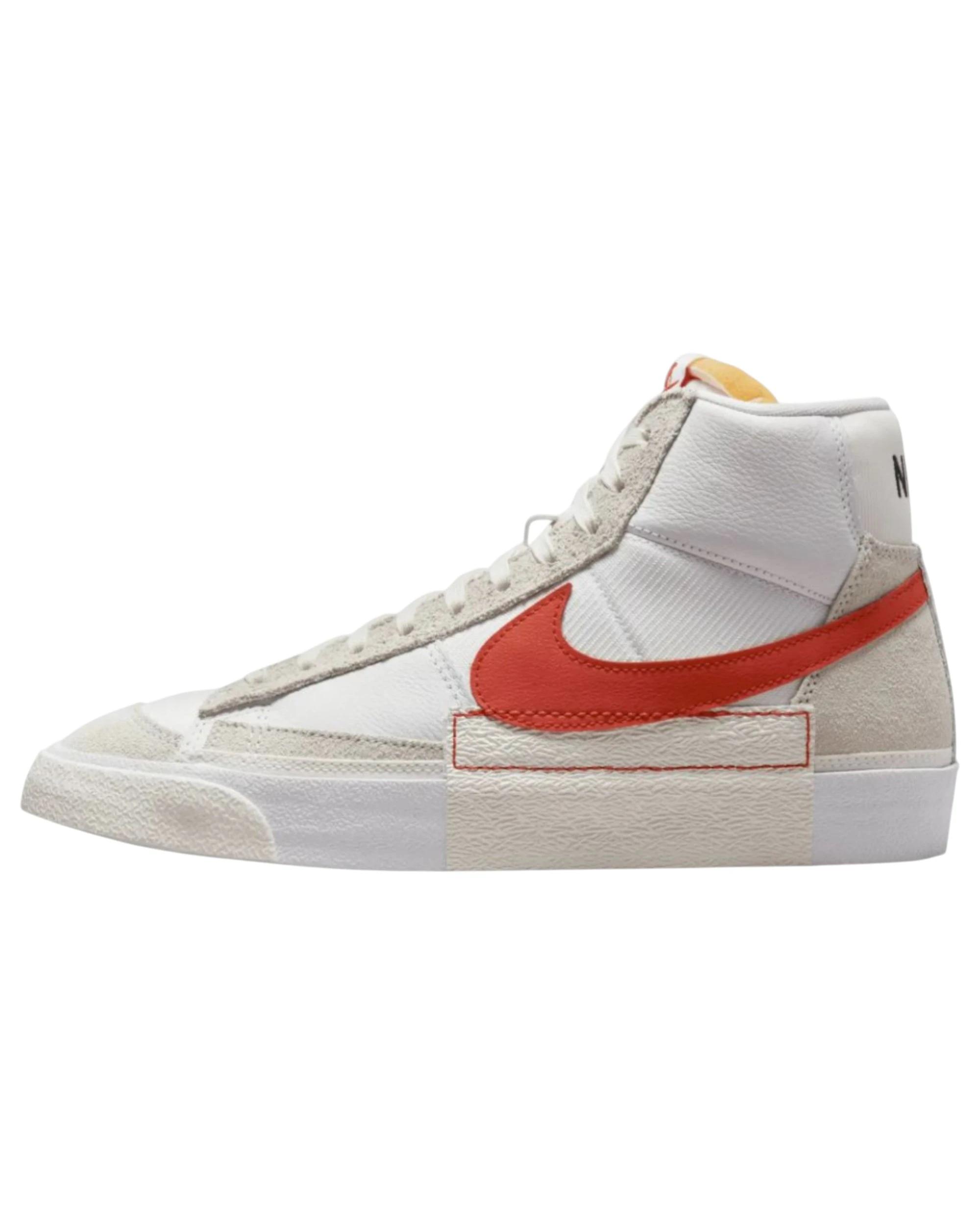 8 Nike Mens Blazer Mid 77 Pro Club Remastered White/ Orange Athletic Shoes WHITE/ORANGE, 8 of 8