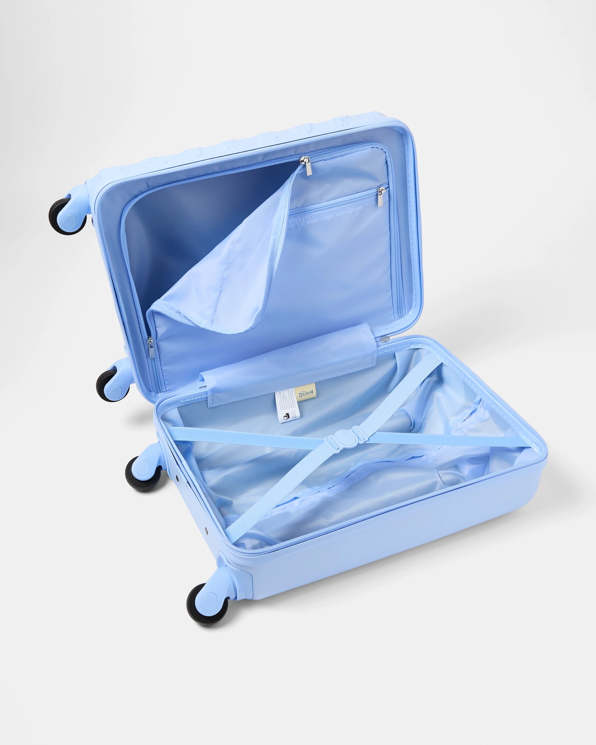 3 Disney Stitch 3D Embossed Hard Shell Rolling Luggage, 3 of 7