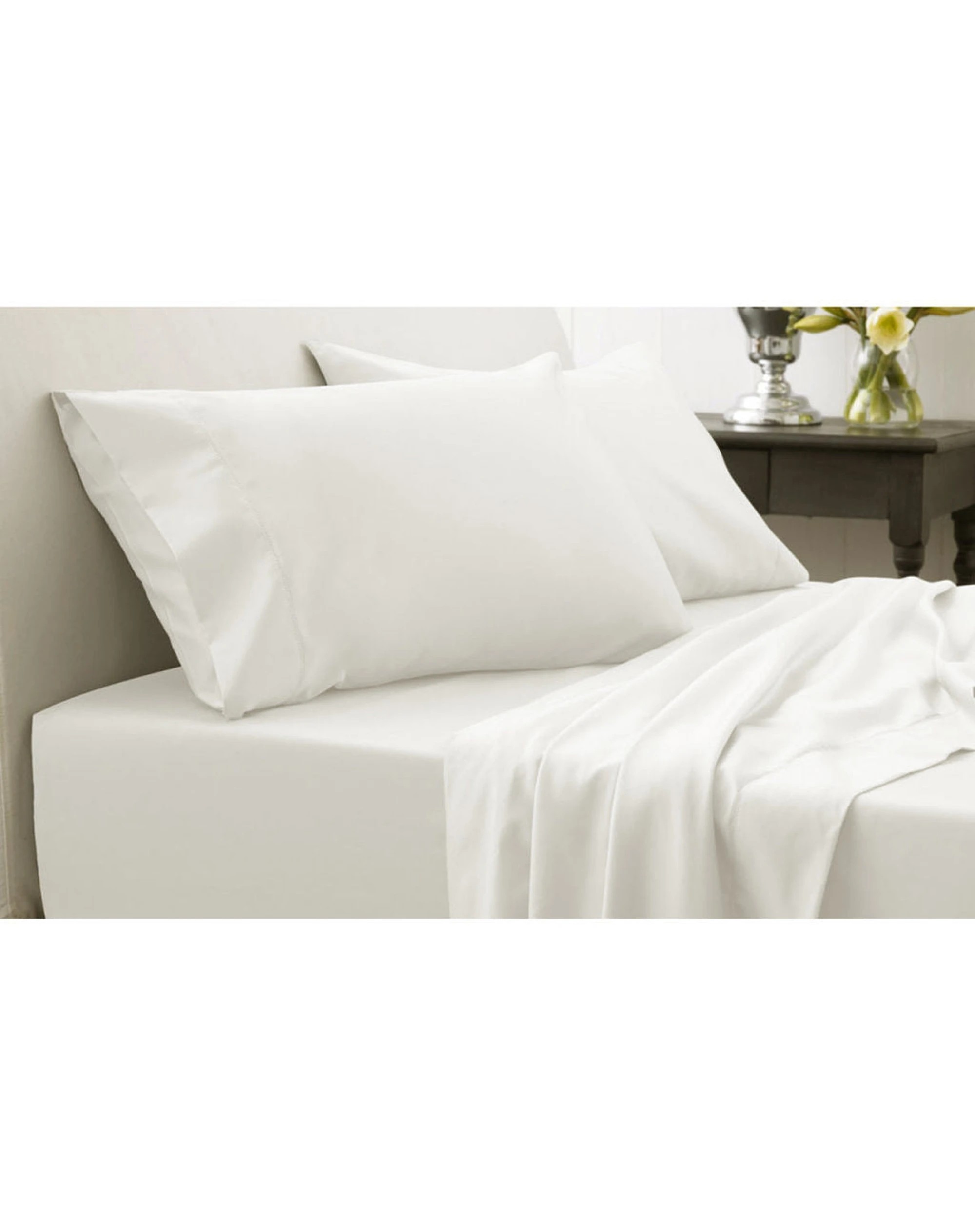 2 Cotton More 800TC Sateen Sheet Set 100% Cotton Off - Single Bed - White, 2 of 2