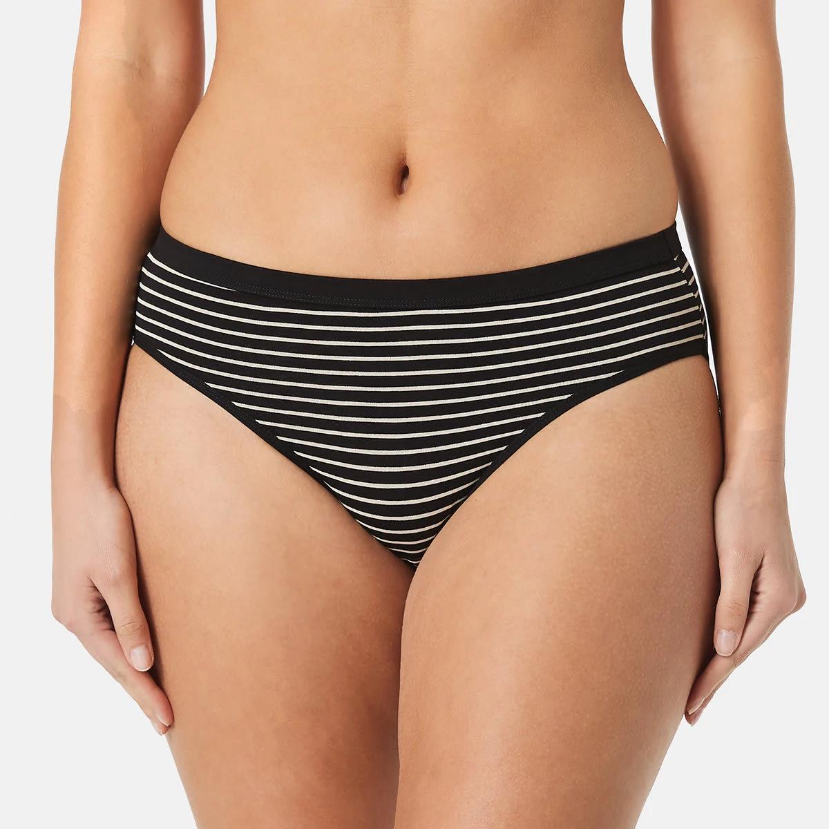 2 Comfort Top Bikini Briefs STRIPE BLACK, 2 of 4