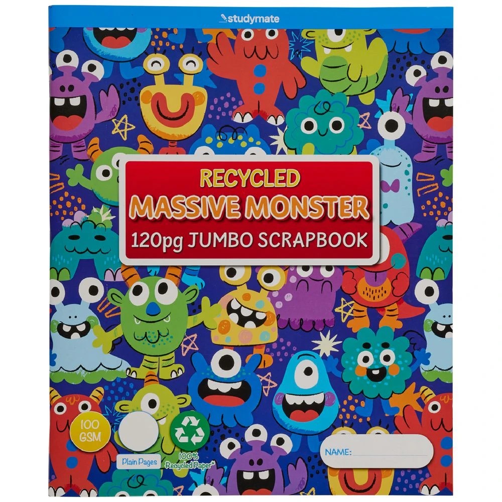 3 Studymate Massive Monster Recycled Scrapbook 120 Pages, 3 of 4