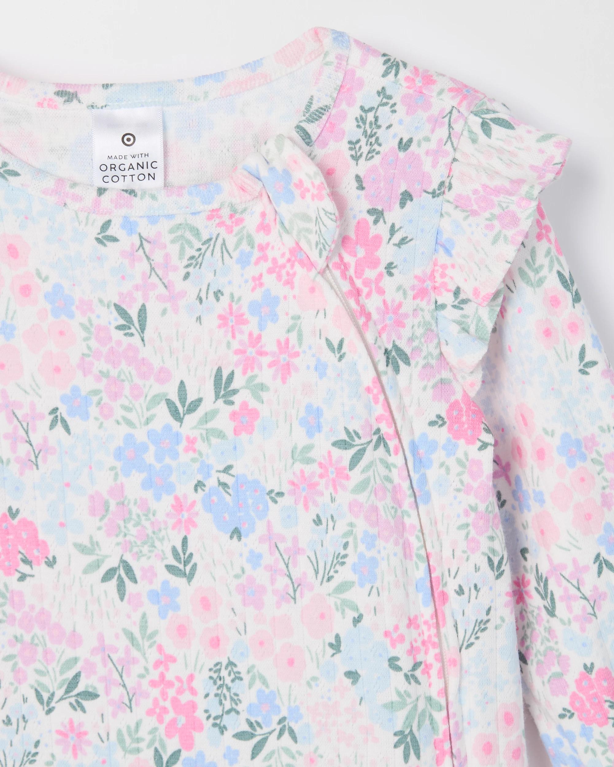 2 Target Baby Organic Cotton Pointelle Rib Coverall DITSY GARDEN, 2 of 2