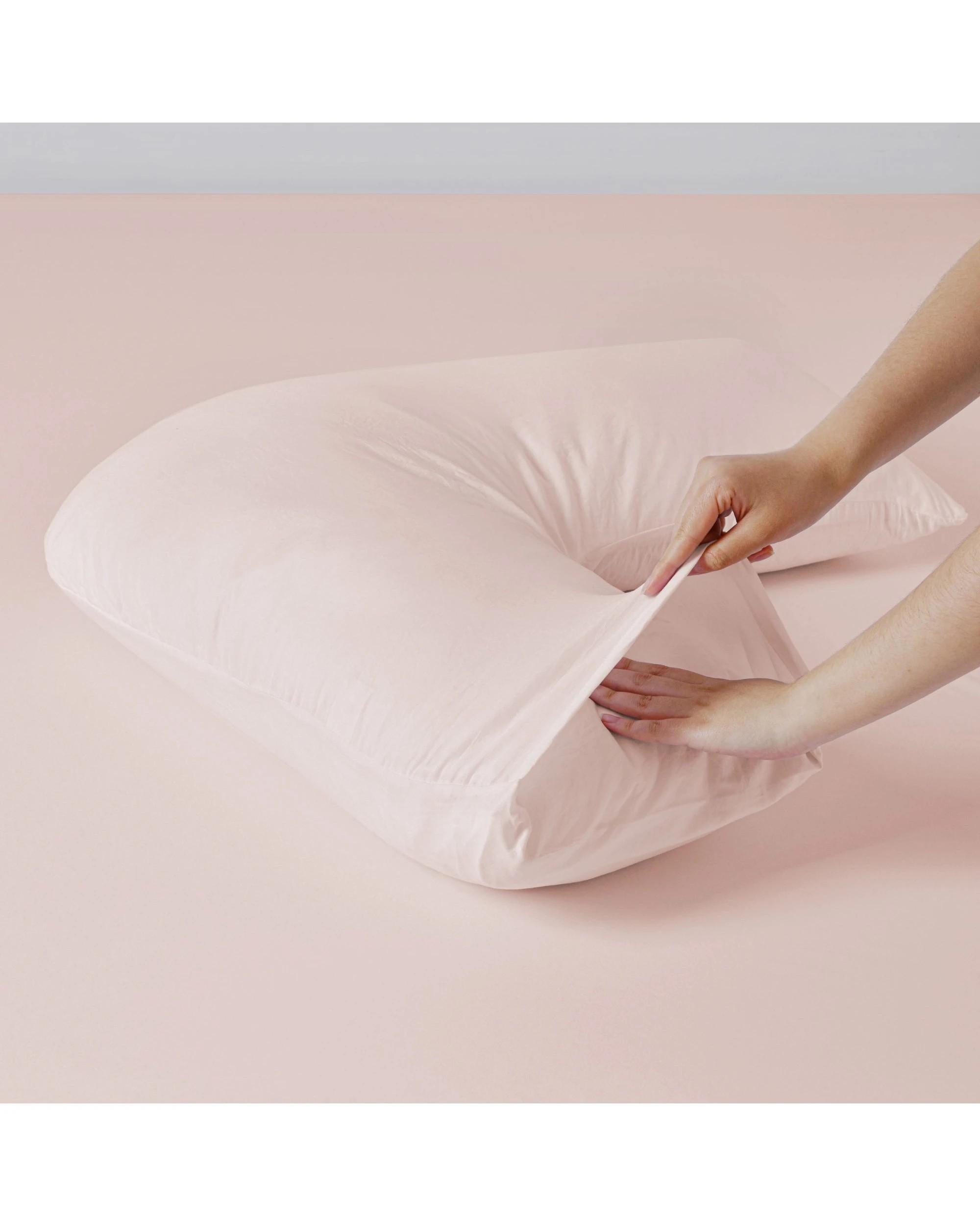 4 Dreamaker Superfine Washed Microfibre V-Shape Pillowcase Twin Pack - Blush Pink, 4 of 6