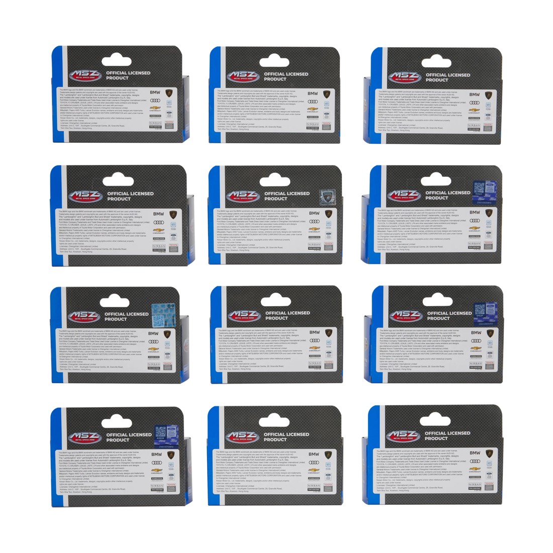 10 Metal Speed Zone (MSZ) Die Cast Metal Street Series Scale Model Car - Assorted, 10 of 10