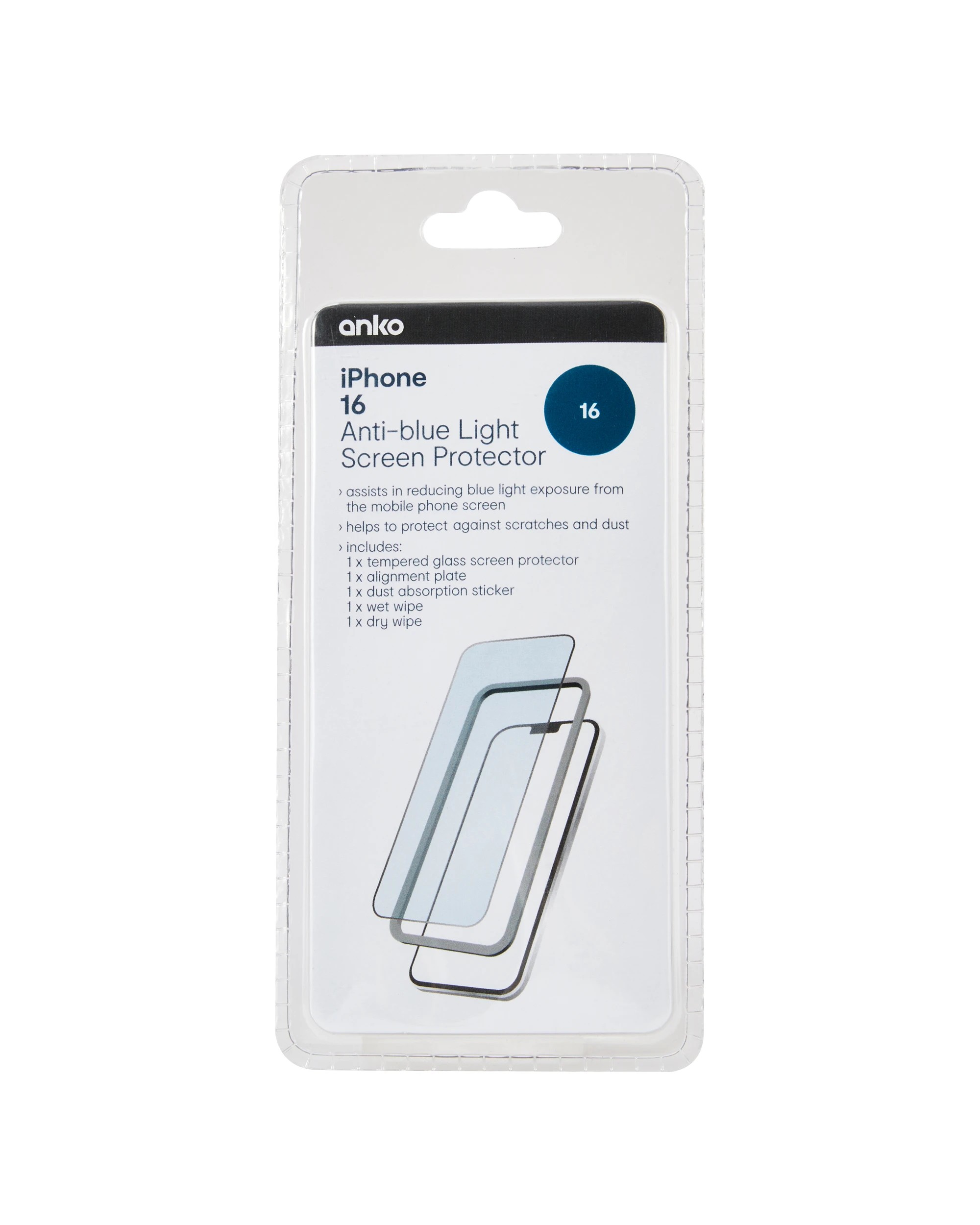 1 iPhone 16 Anti-Blue Light Screen Protector, 1 of 3