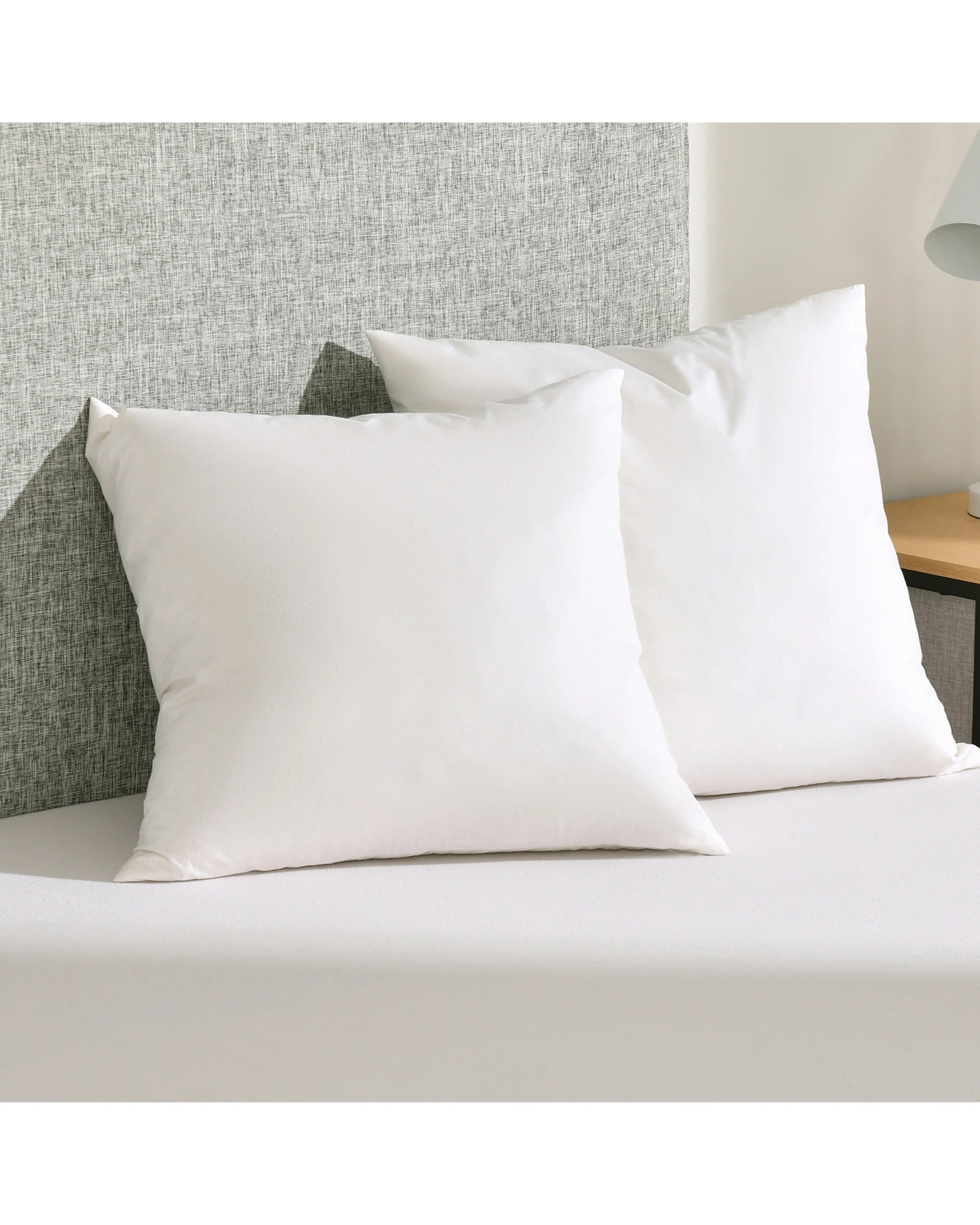 9 Dreamaker Square Cushion Insert White Duck Feather Fill Twin Pack 50x50cm - White, 9 of 9