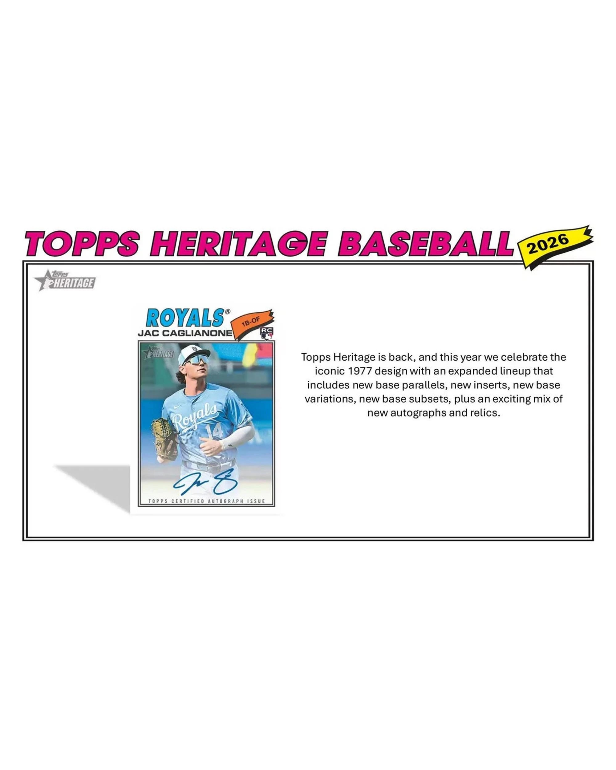3 Topps MLB 2026 Baseball Heritage Hobby Pack, 3 of 5