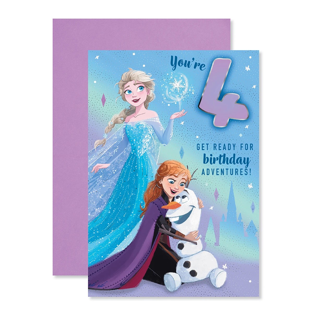 1 Connections from Hallmark 4th Birthday Card - Disney Frozen, 1 of 3