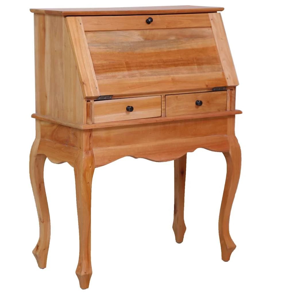 2 Vidaxl Desk Wooden Desk - Brown, 2 of 8