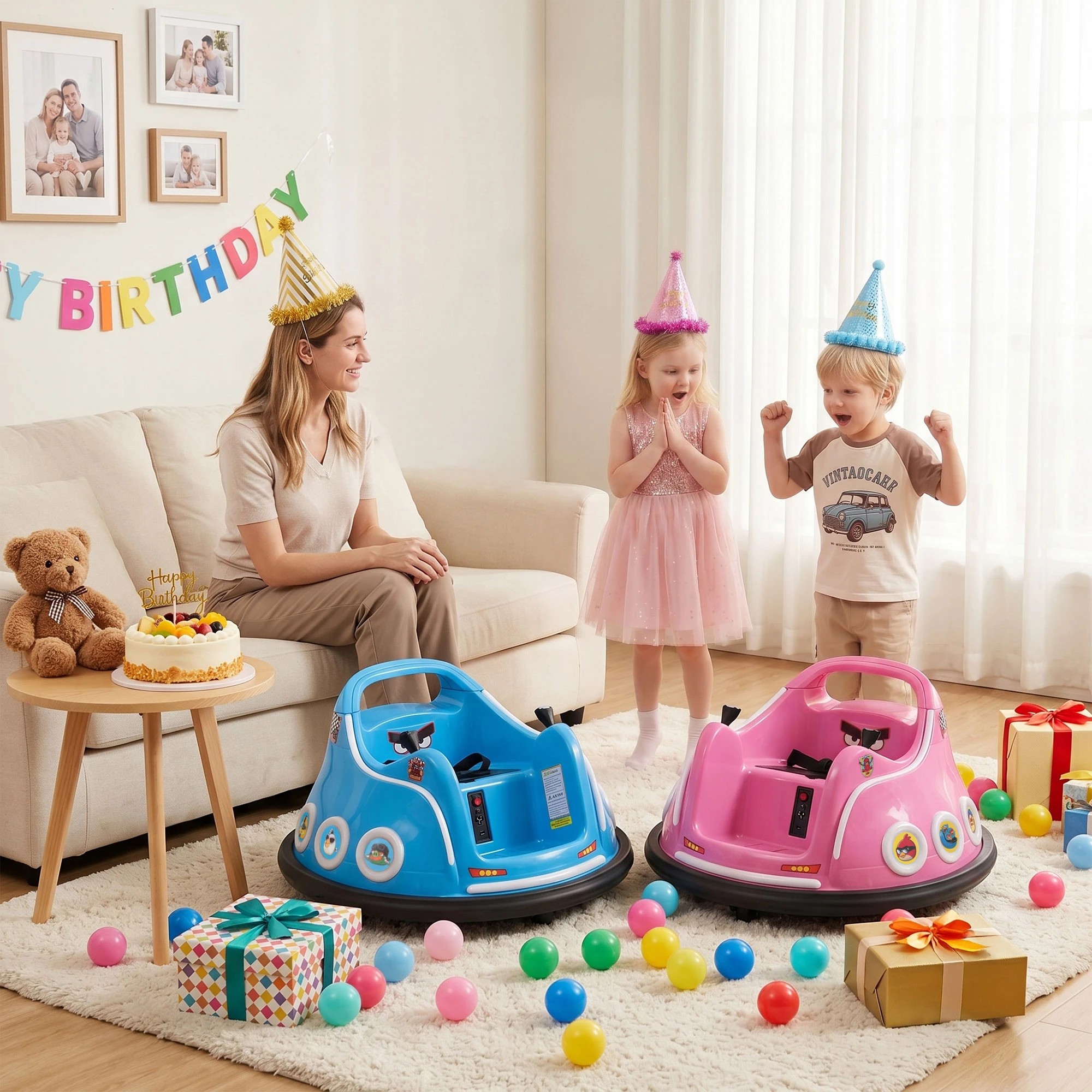 9 Rigo Kids Ride On Car Bumper Electric Toys Cars with Remote Control Stickers - Multi, 9 of 9
