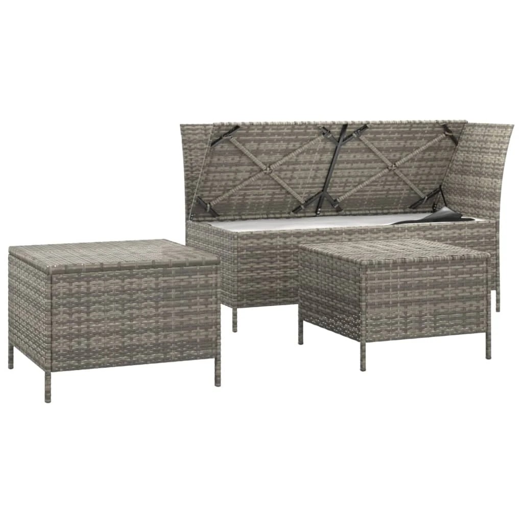 4 vidaXL garden lounge set Ample Storage - Grey, 4 of 9