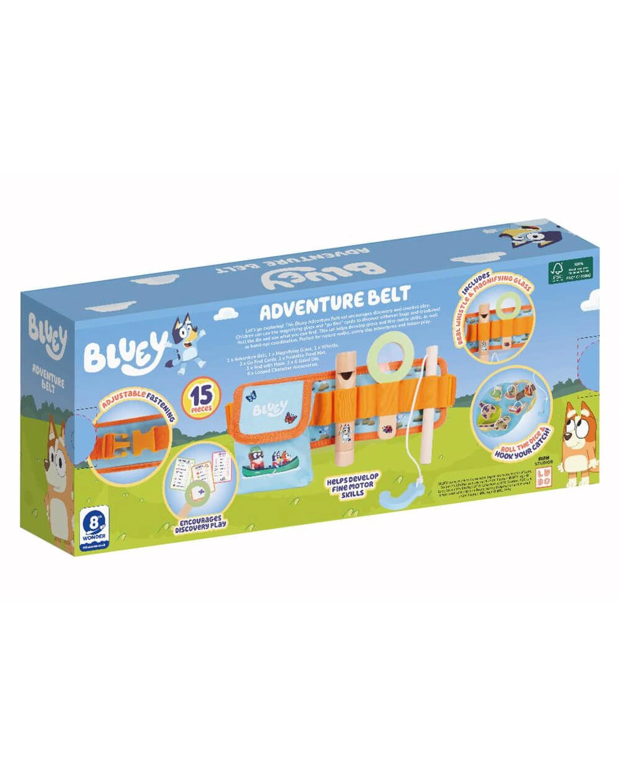 10 Bluey - Adventure Belt Set, Kids Activity Set, Learning Game, 15 Piece, Wooden Toy, Ages 3+ - Multi, 10 of 10