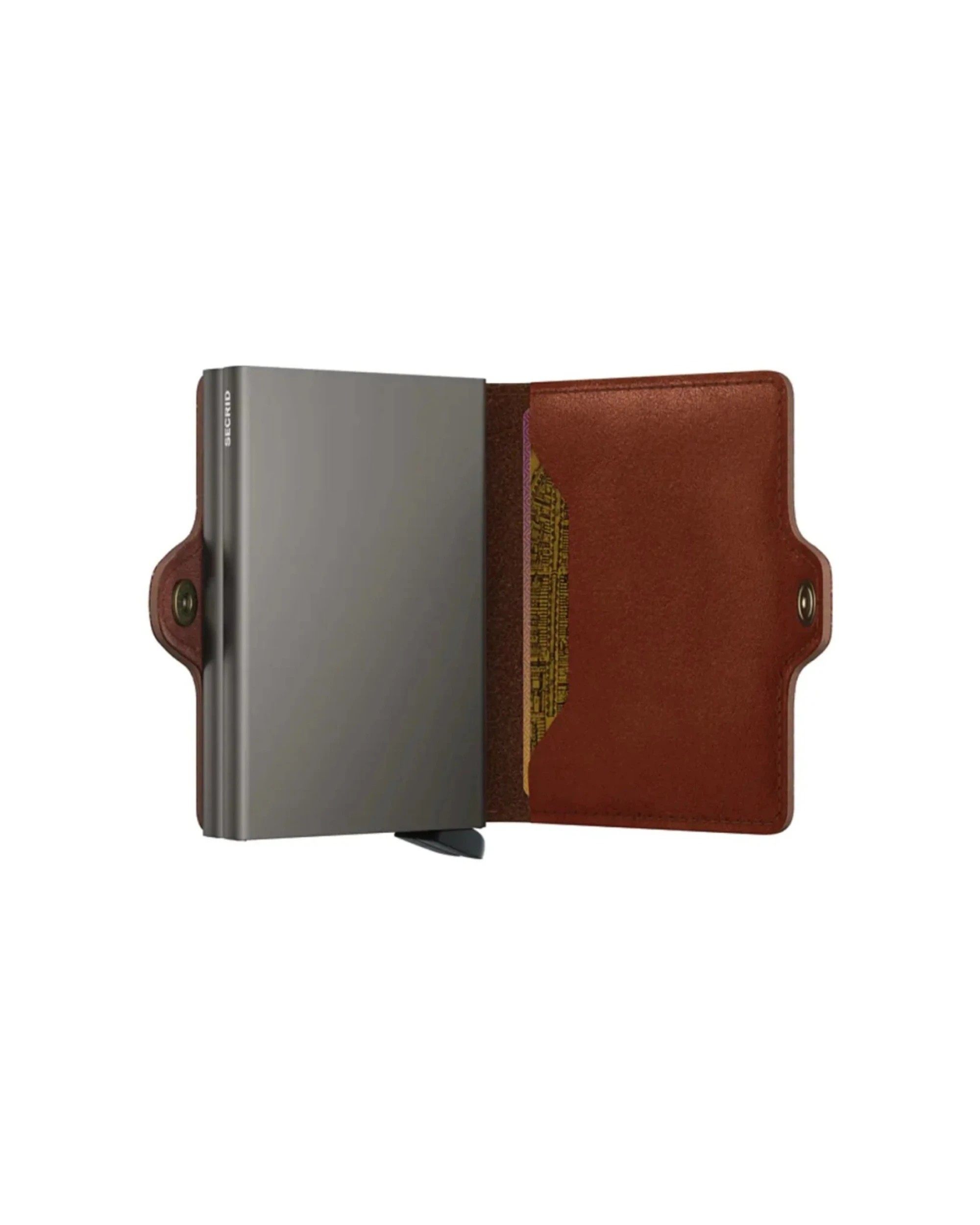 3 Secrid Twinwallet Compact RFID Travel Wallet Leather Texano Saddle - Brown, 3 of 5