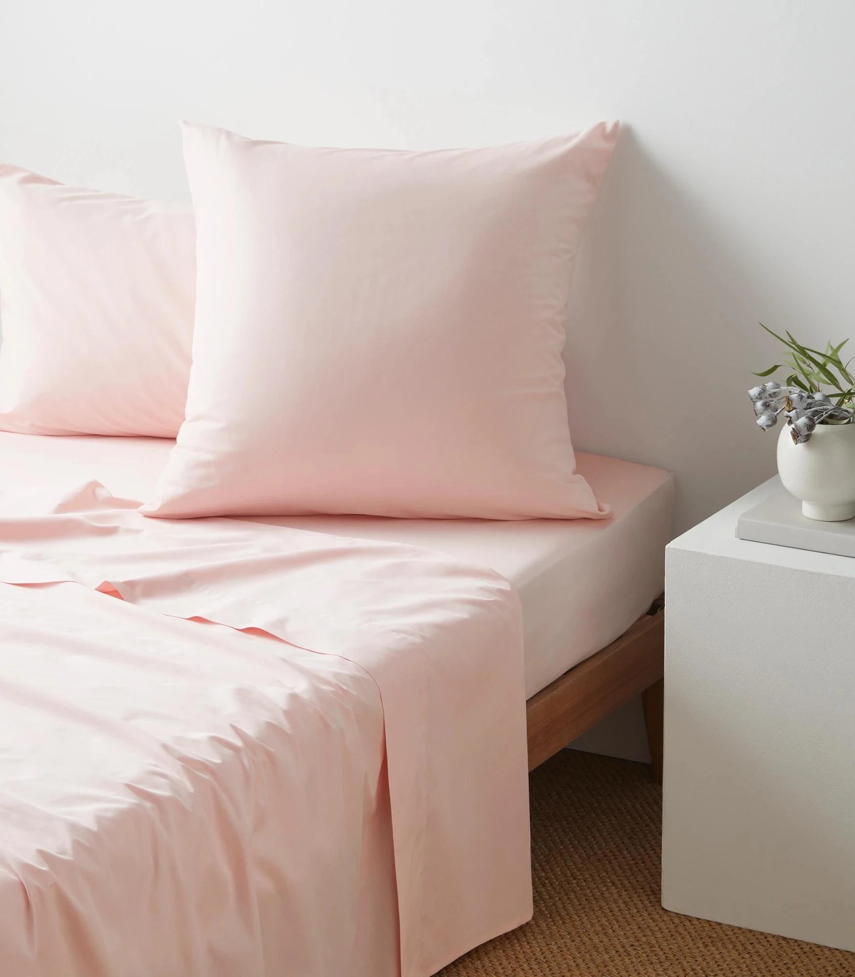 1 Target Australian Cotton 250 Thread Count European Pillowcases 2 Pack - Queen Bed - Pink, 1 of 2