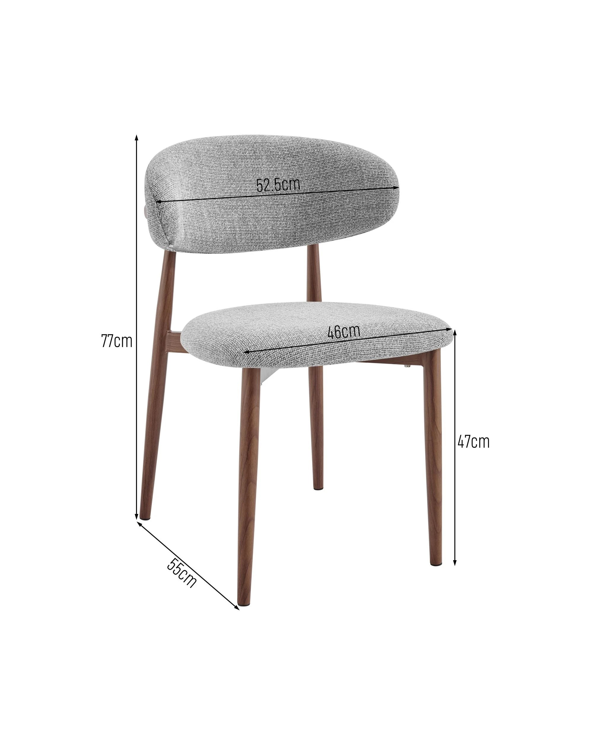 10 Kodu Dining Chairs Pair (Set of 2) - Grey, 10 of 10