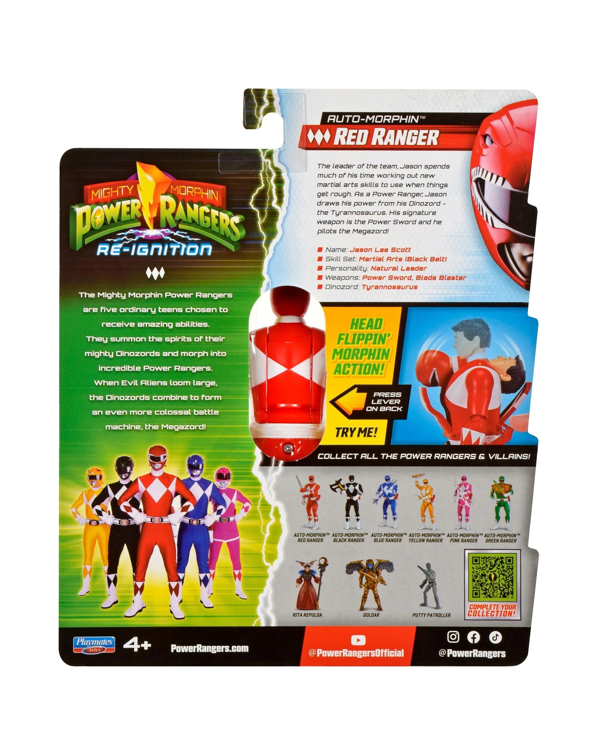 9 Mighty Morphin Power Rangers Re-Ignition Auto-Morphin Red Ranger Action Figure, 9 of 9