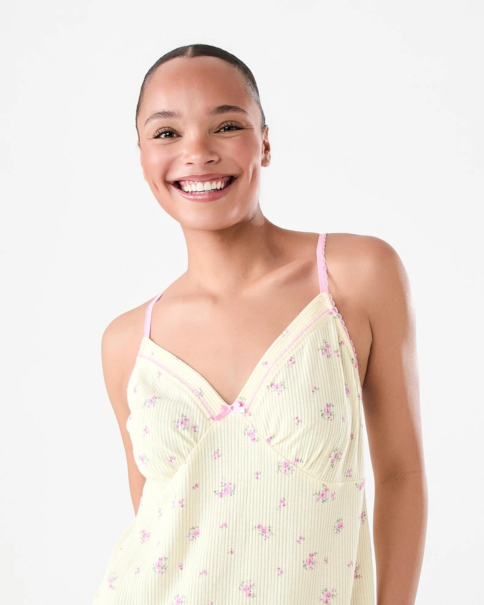 2 Pointelle Rib Nightie Wild Rose, 2 of 8