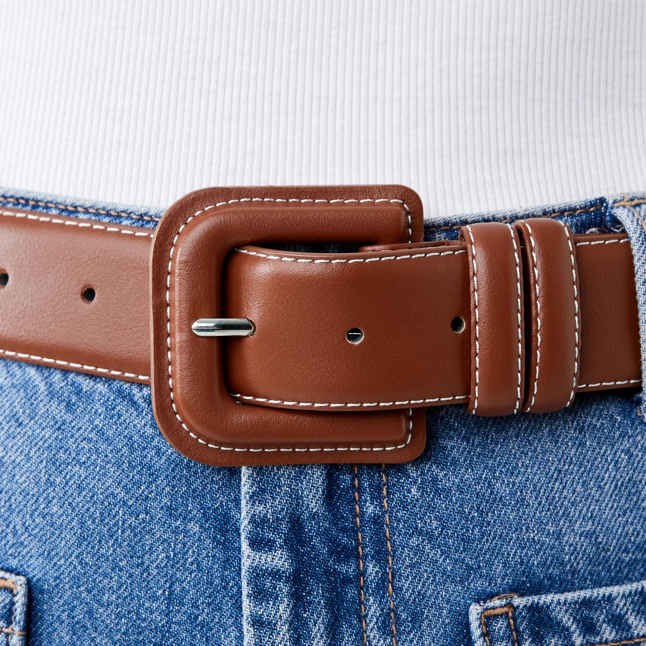 5 Covered Buckle Belt Rich Tan, 5 of 5