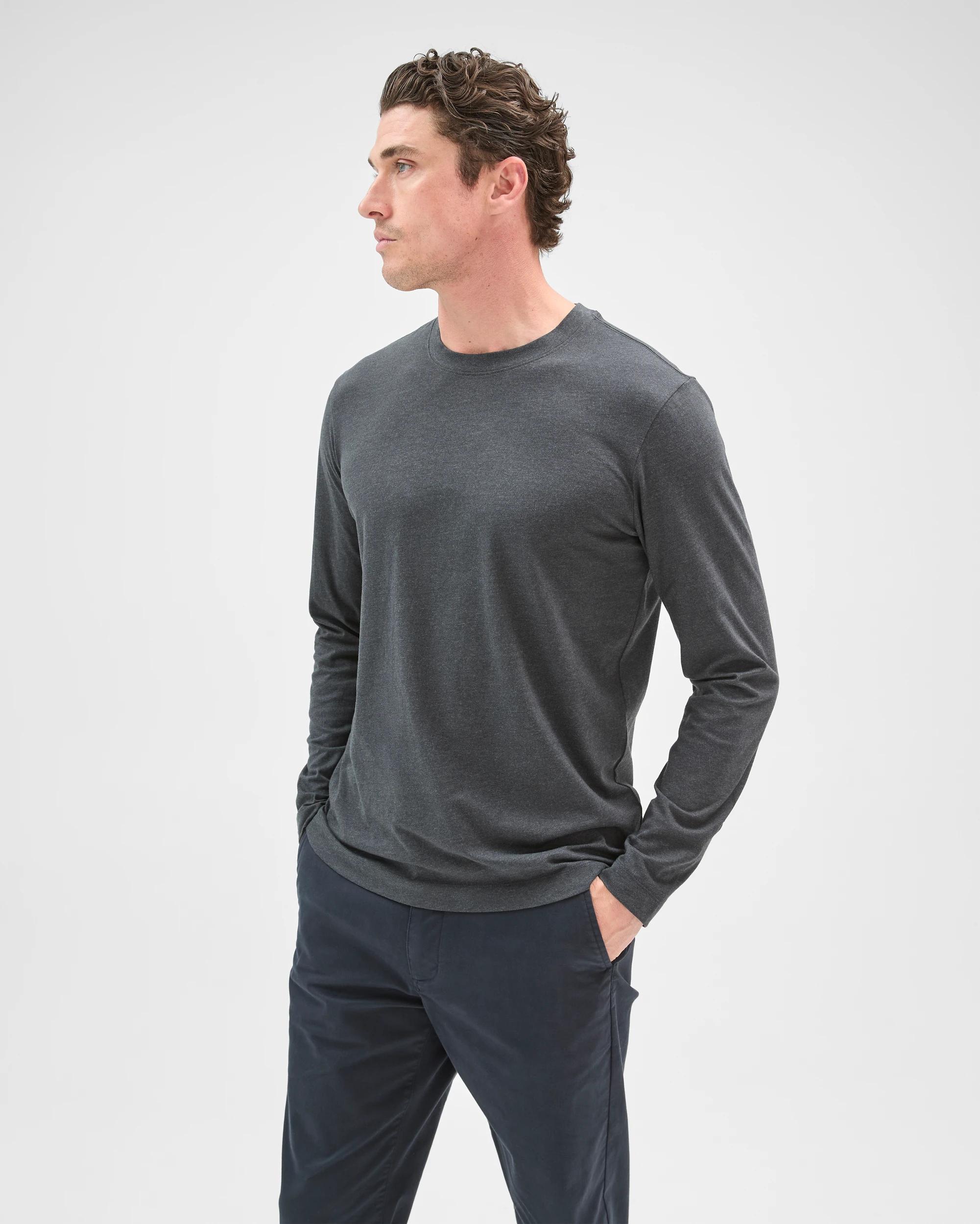 5 Target Australian Cotton Long Sleeve T-Shirt CHARCOAL, 5 of 8