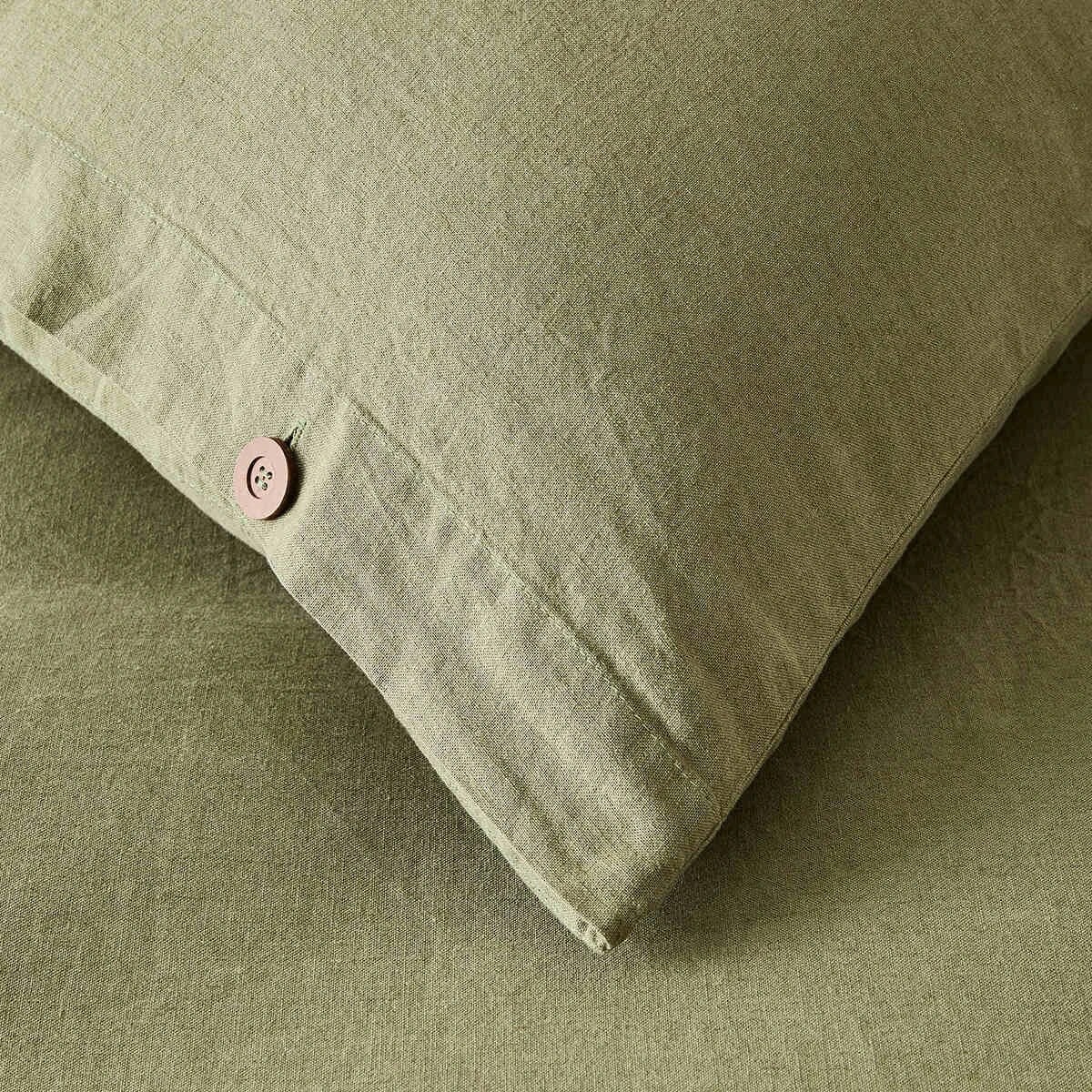 3 Kayden Linen Cotton Quilt Cover Set - Double Bed, Forest, 3 of 7