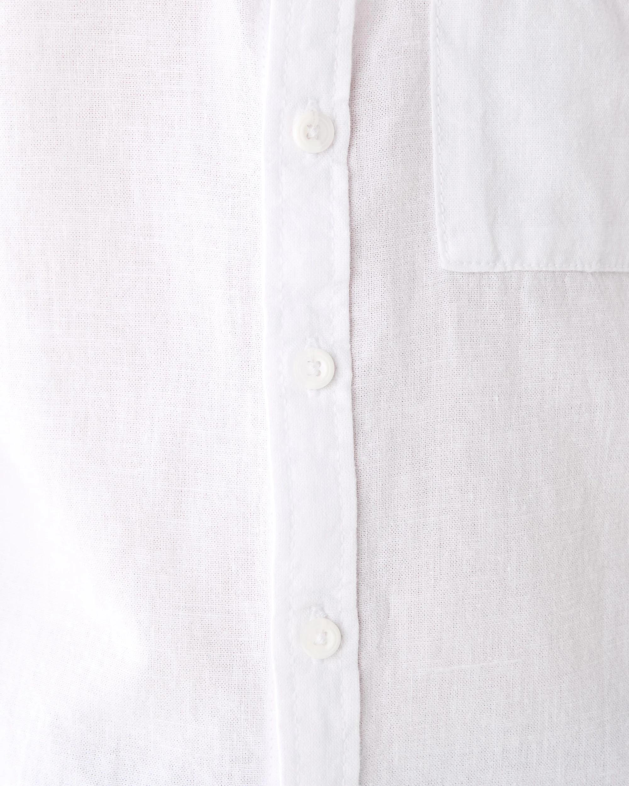 6 Long Sleeve Linen Shirt White, 6 of 9