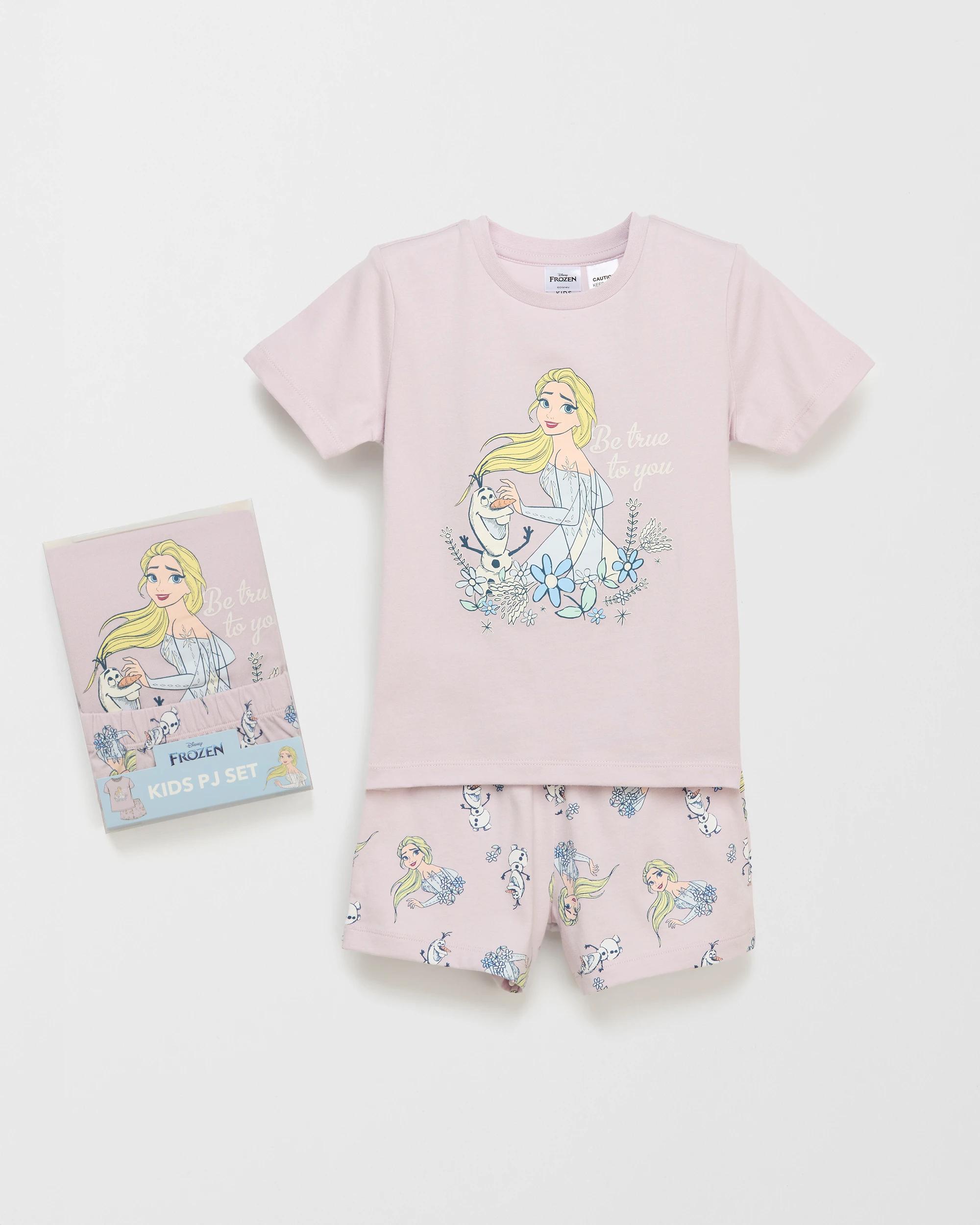 1 Disney Frozen Australian Cotton Younger Girls Pyjama Set Gift Pack FROZEN, 1 of 8