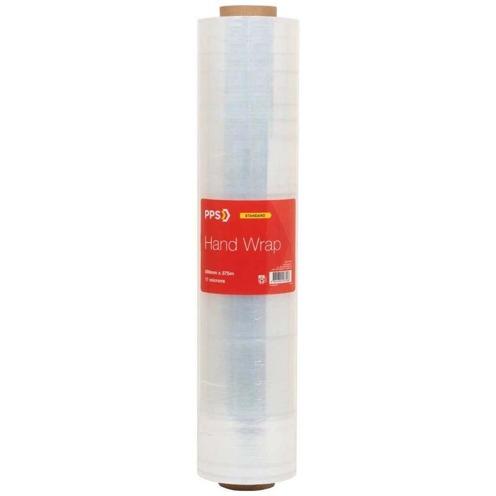 1 PPS Cast Hand Wrap 500mm x 375m x 17um Clear, 1 of 2