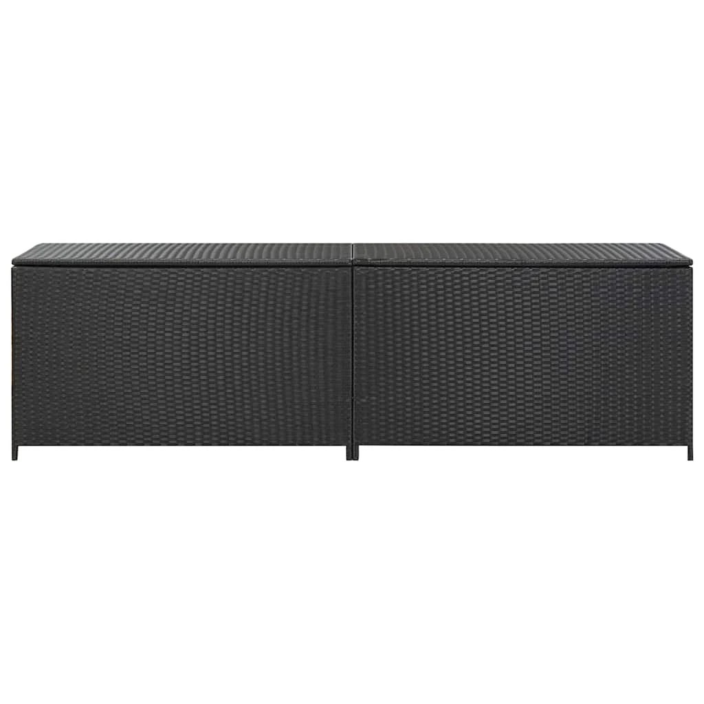 4 Vidaxl Garden Storage Box Poly Rattan - Black, 4 of 10