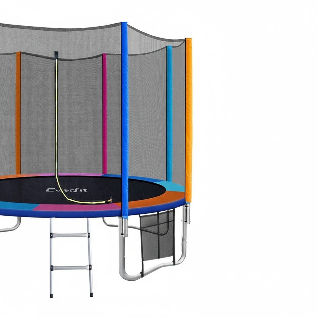 4 Everfit 10FT Trampoline for Kids w/ Ladder Enclosure Safety Net Pad Gift Round - Multi, 4 of 7