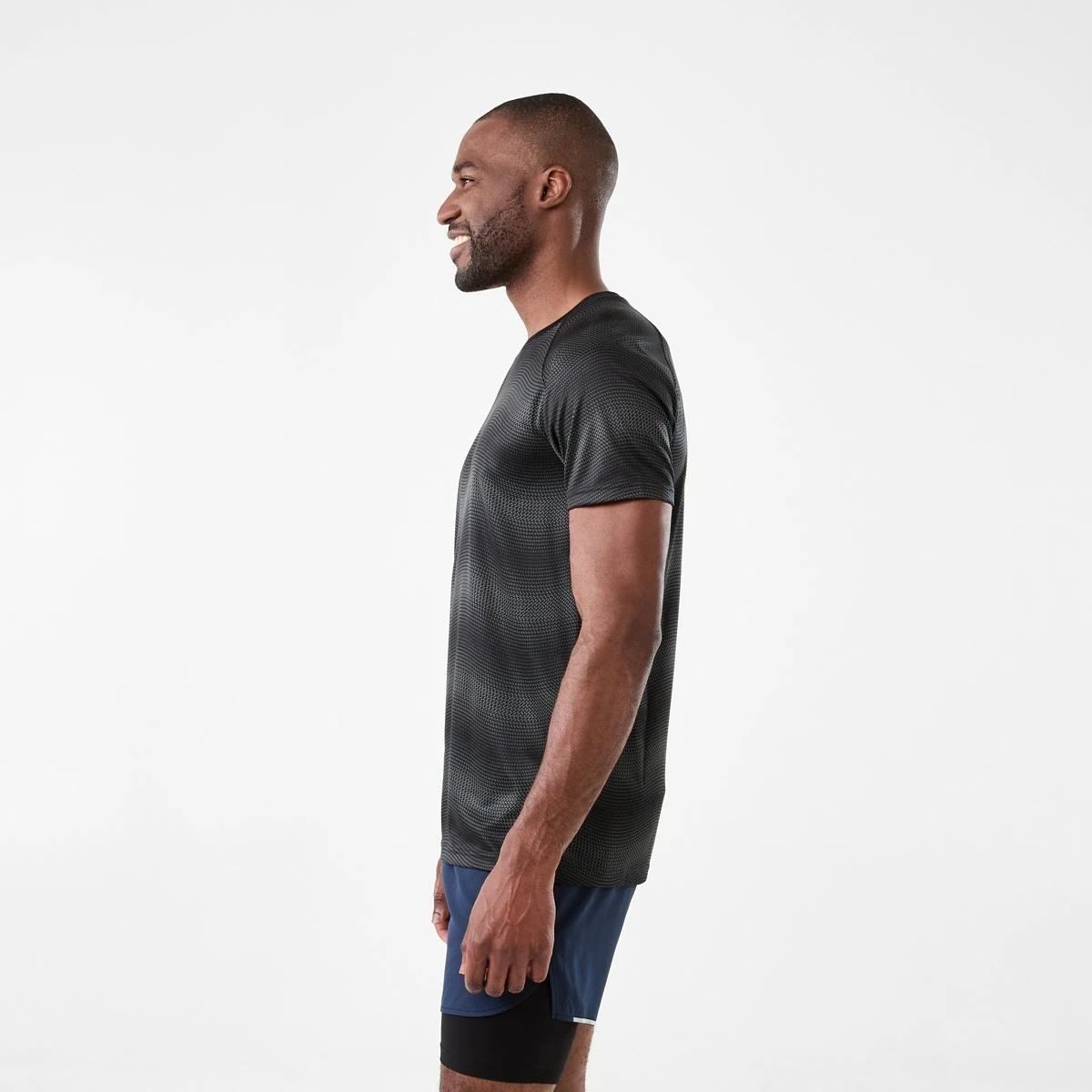 2 Active Mens Printed T-shirt OCEAN GEO BLACK, 2 of 6