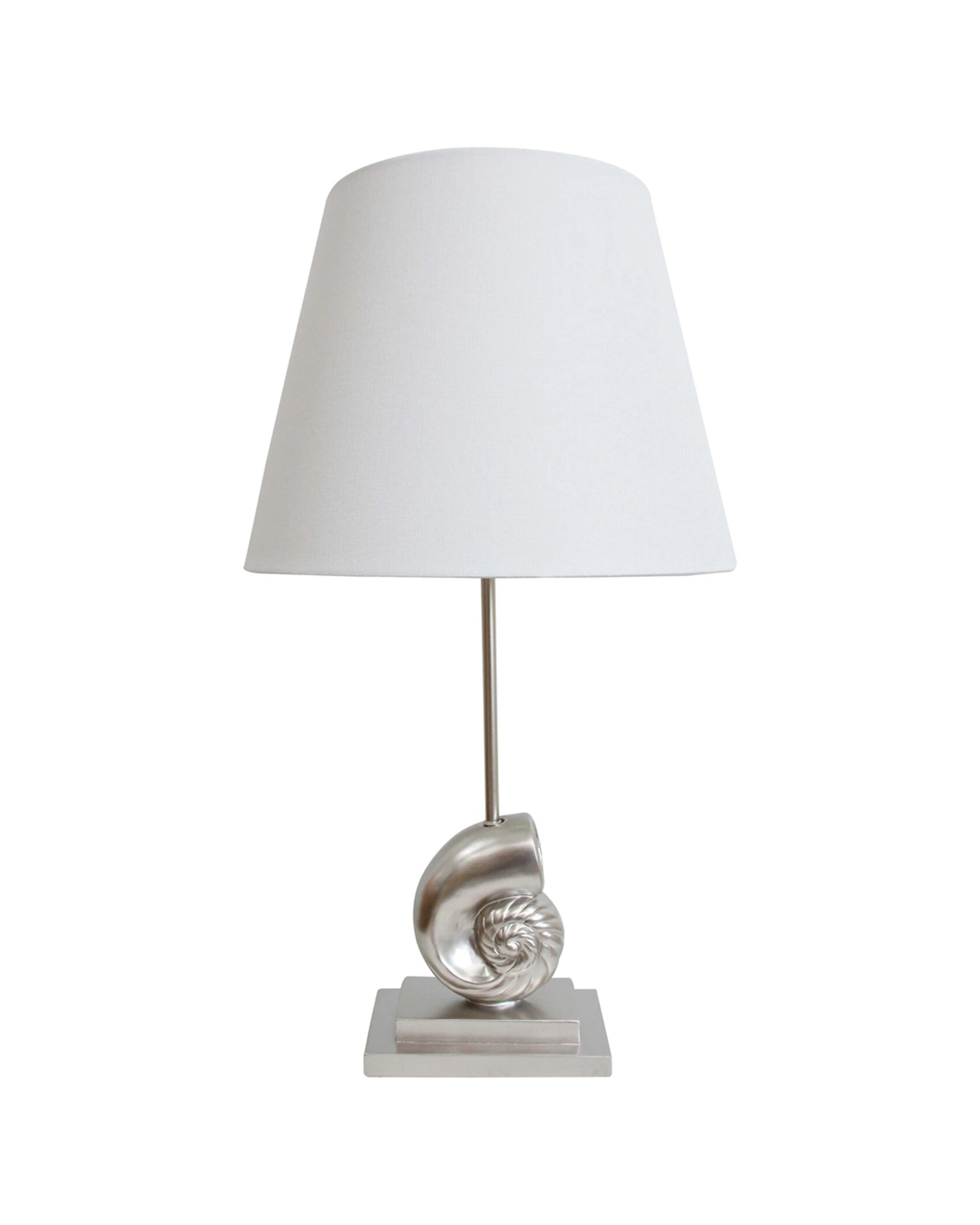 LVD Linen Polyresin Lamp Antique Shell Room Decor Tabletop Light 70cm ...