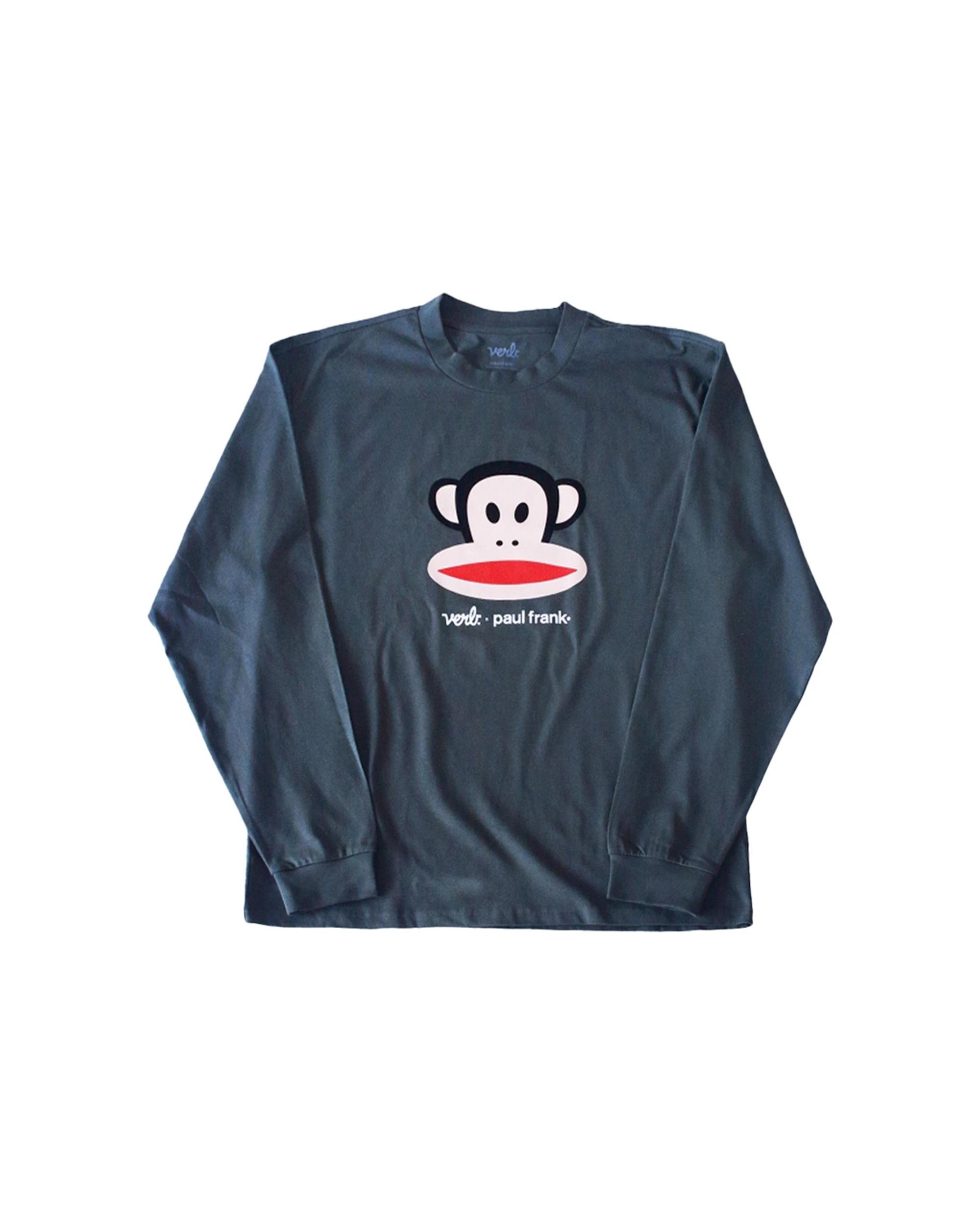 1 Verb. X Paul Frank Julius Head Mens Cotton Longsleeve Tee Shirt Relaxed Fit GREY, 1 of 4