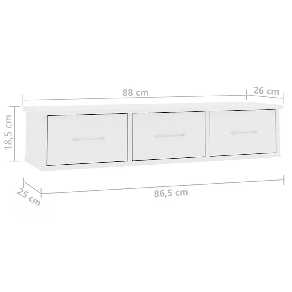 8 vidaXL Drawer shelf Wall mounting - White, 8 of 8