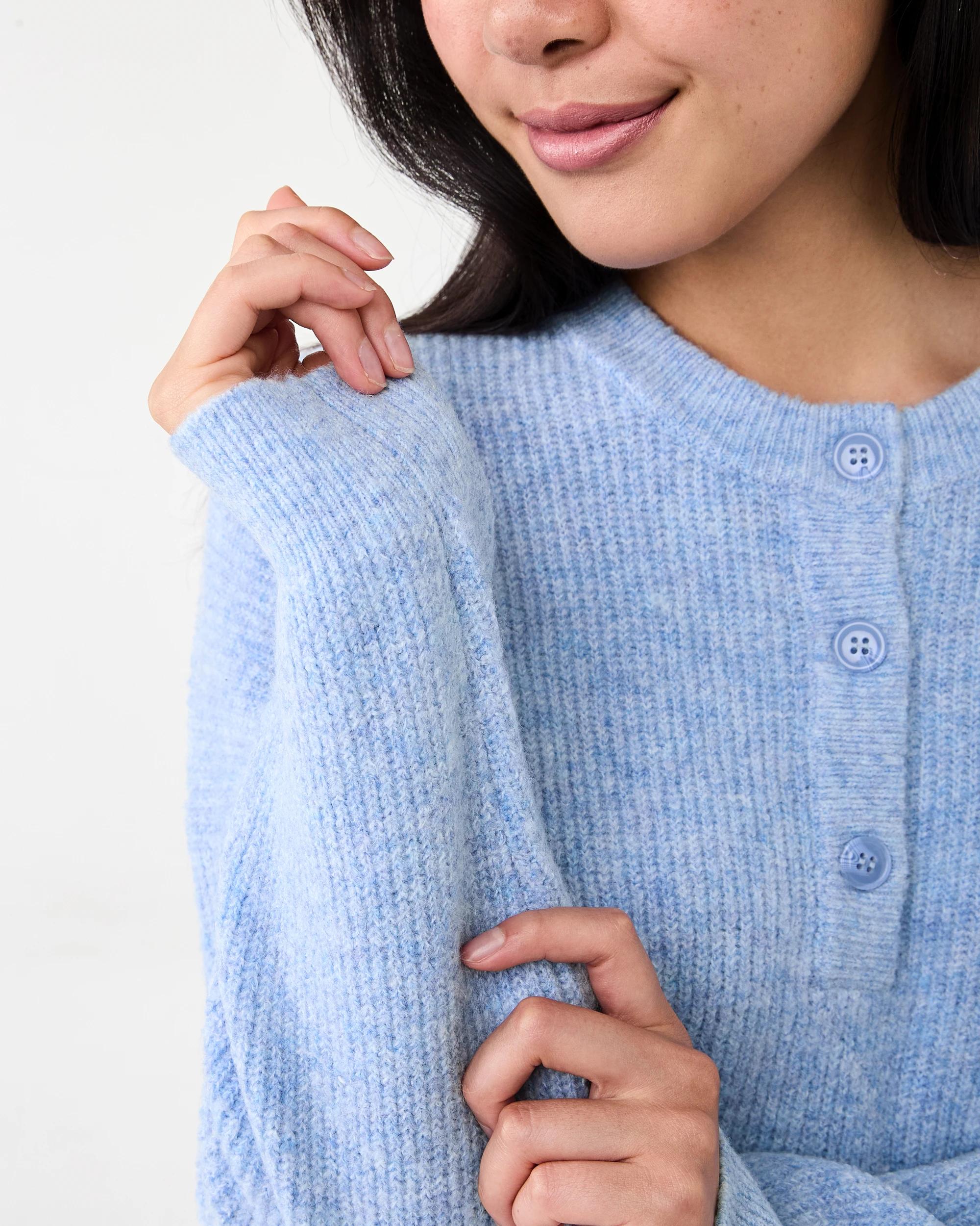 6 Quarter Button Jumper Chmbr Blue, 6 of 6