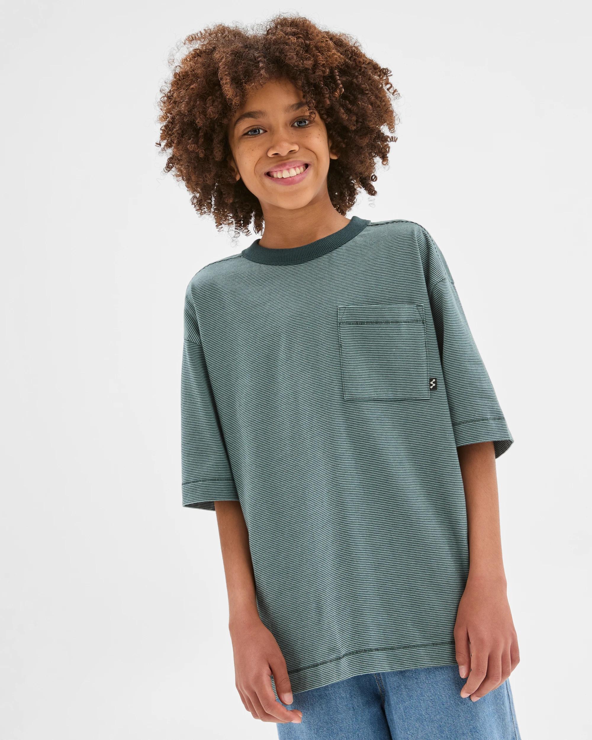 2 Target Kids Australian Cotton Oversized T-Shirt TEAL, 2 of 7