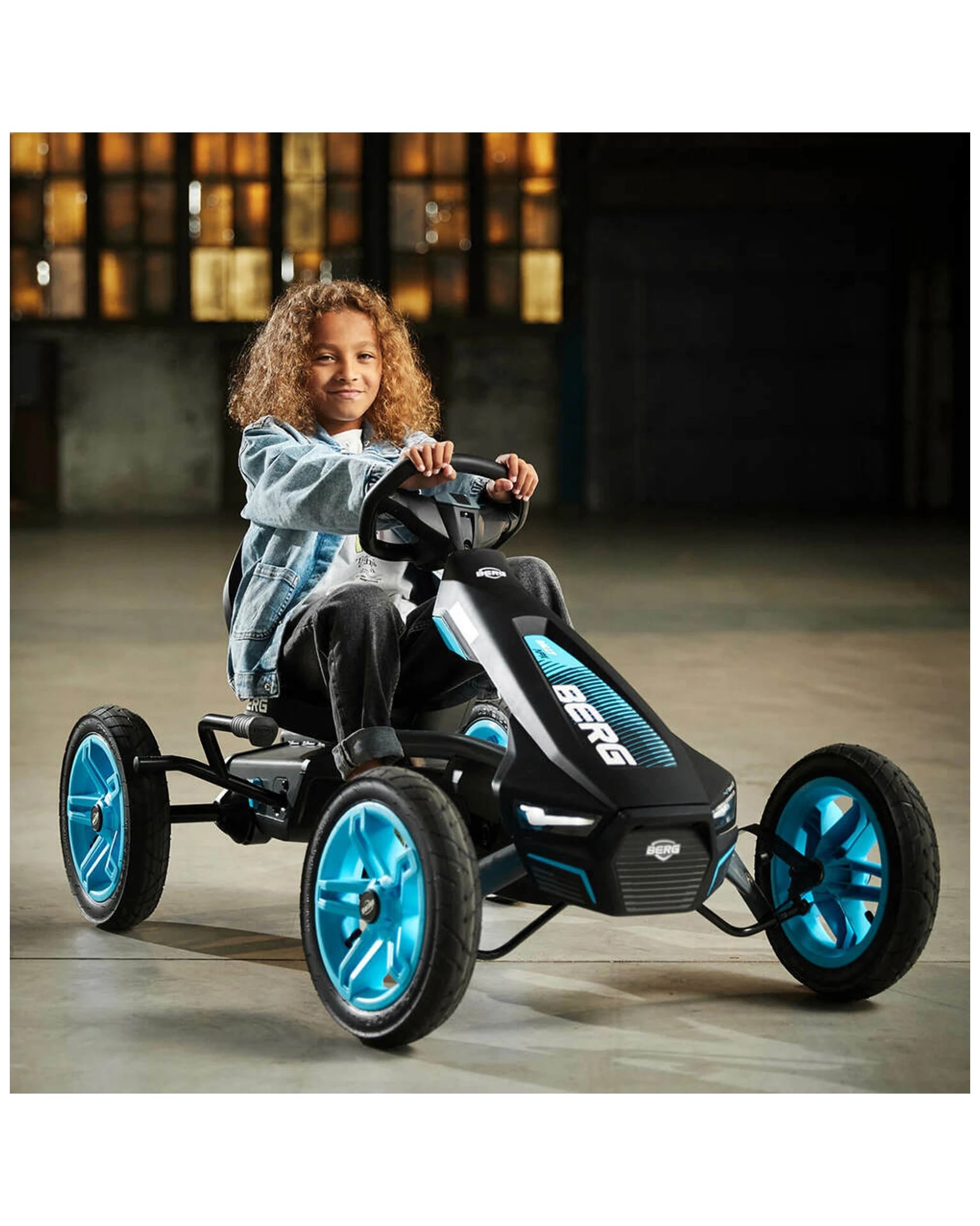 4 Berg Apx Rally 124cm Kids/children's Pedal Go Kart Ride On Cherokee Blue 4-12y - Blue, 4 of 5