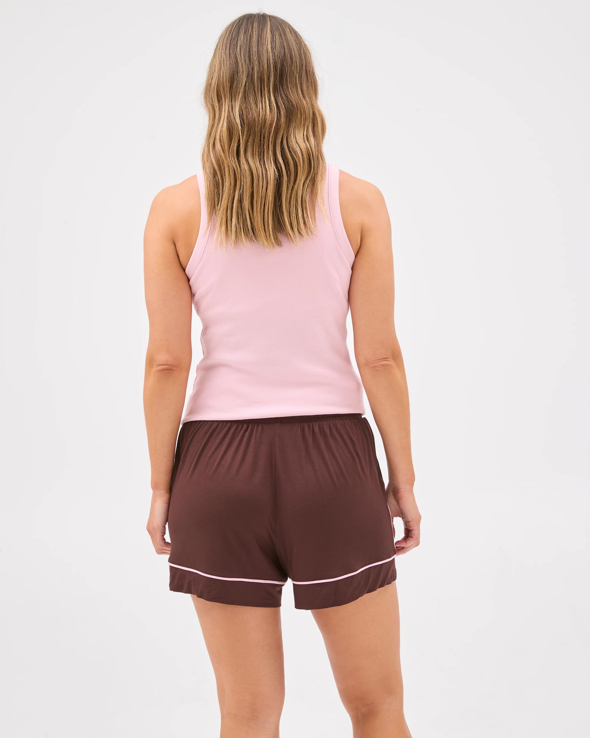 7 Target Woman Bamboo Blend Sleep Shorts SIDE STRIPE CHOCOLATE, 7 of 7